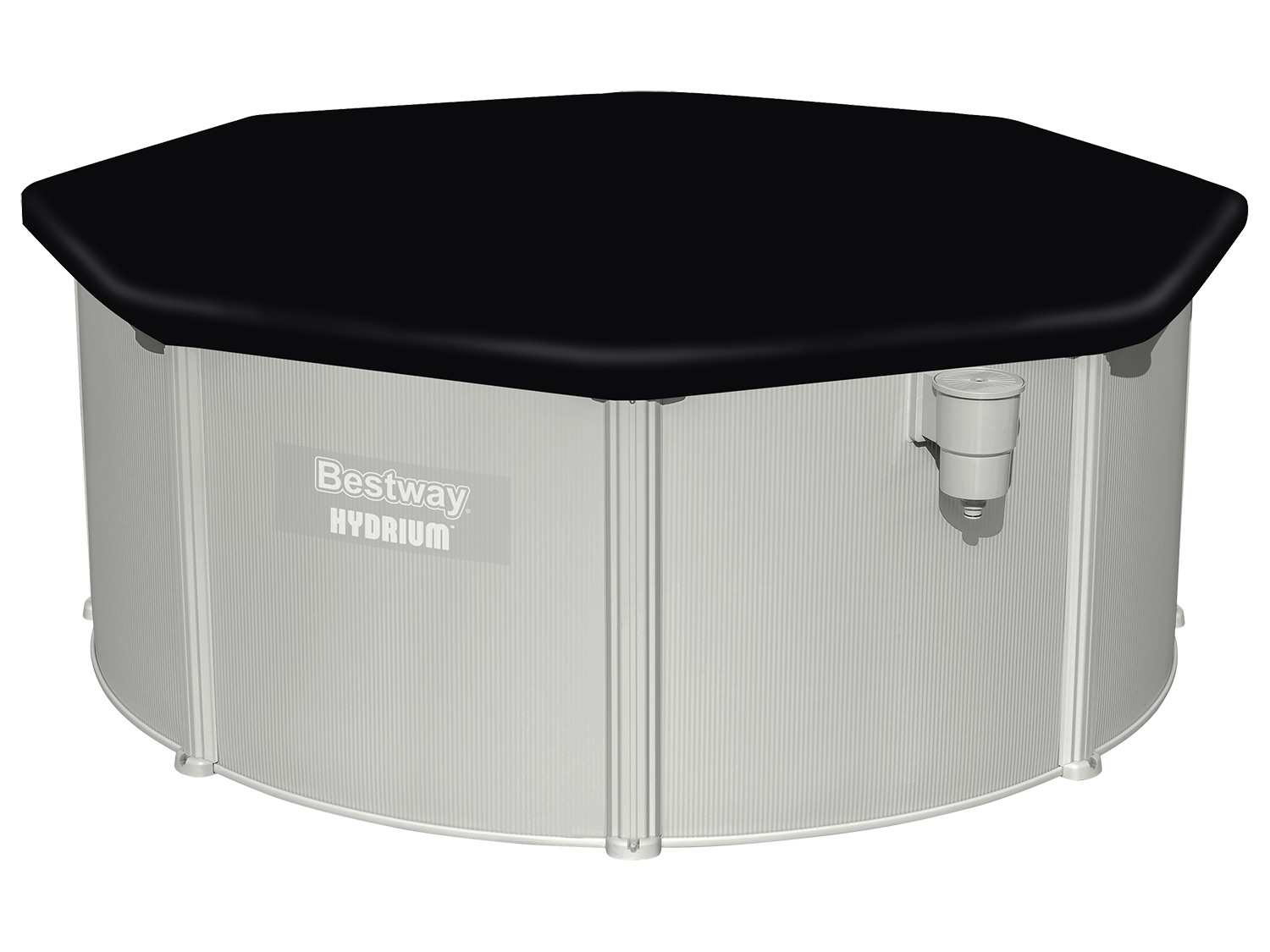 Bestway Plandeka Pvc, czarna, do okrągłych basenów Ø 427 cm