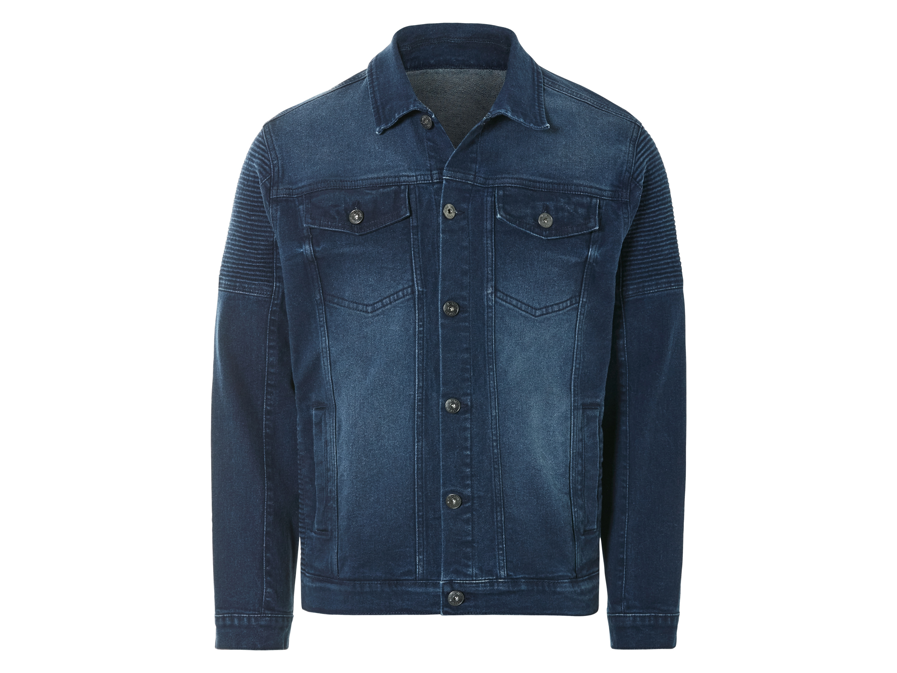 Livergy Kurtka jeansowa męska z efektem sprania Niebieski, XL 56/58