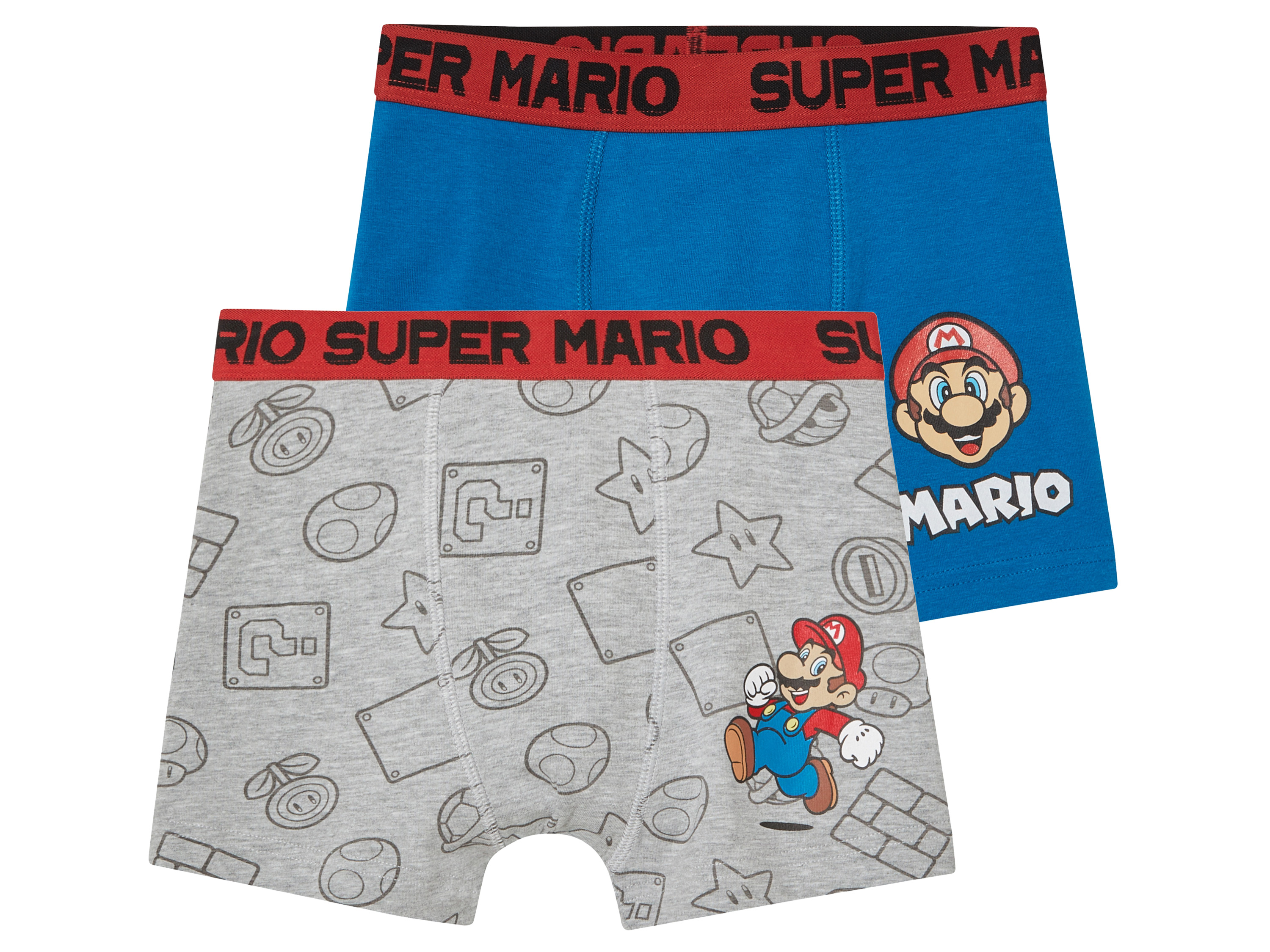 Majtki bokserki młodzieżowe, 2 pary Super Mario, 146/152