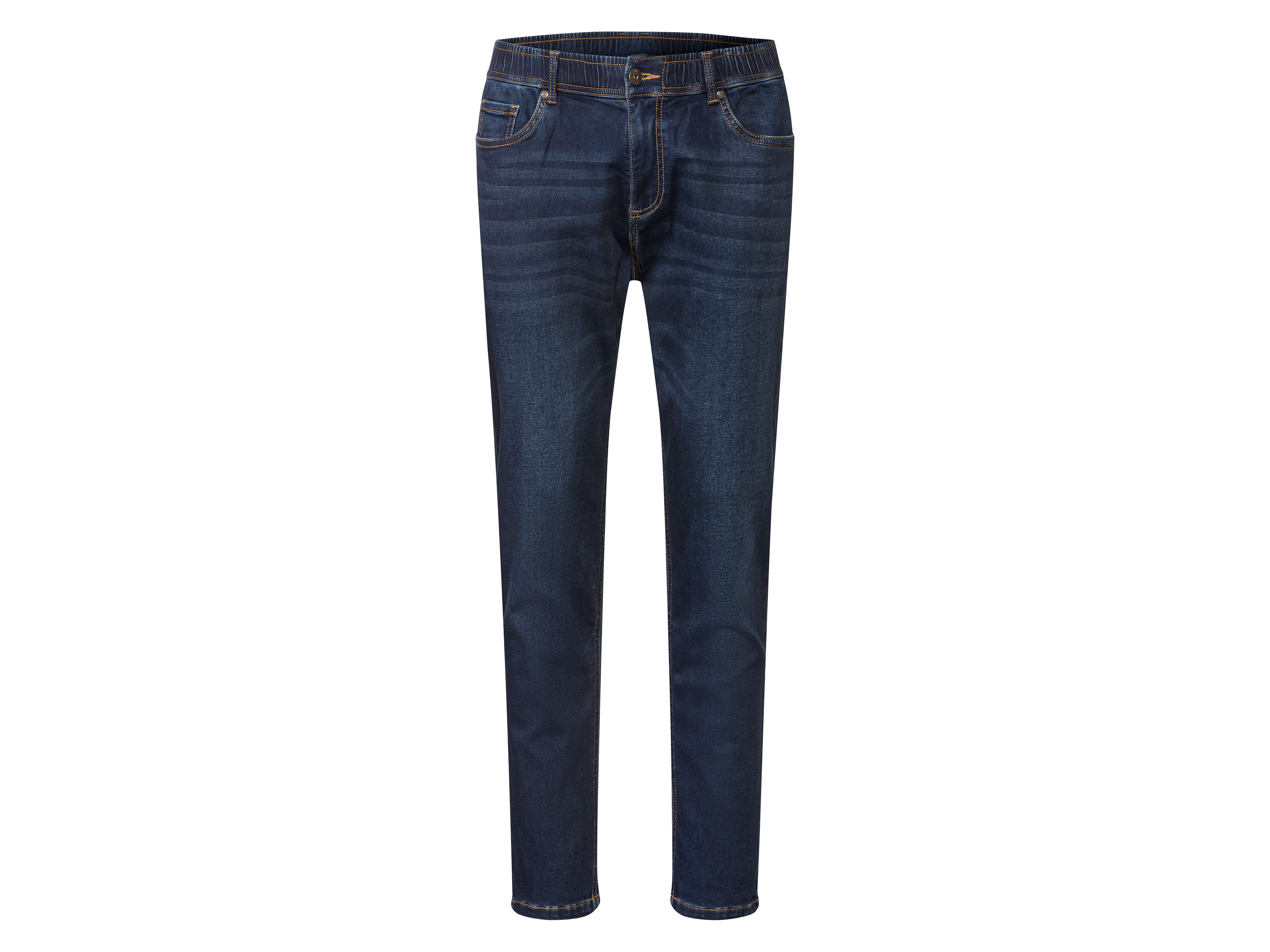 Livergy Jeansy męskie z bawełną, straight fit 52, Ciemnoniebieski