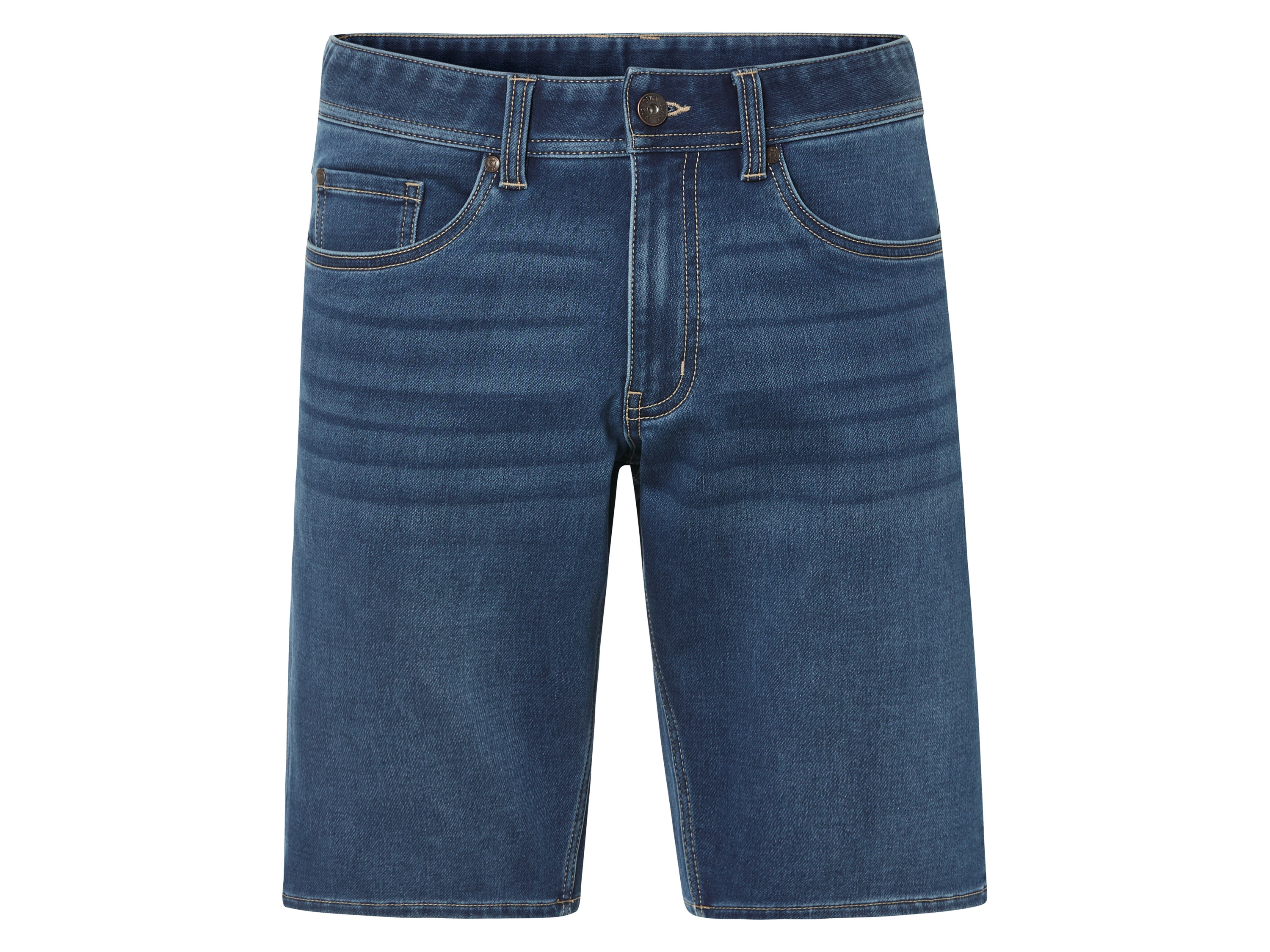 Livergy Bermudy jeansowe męskie z bawełną Niebieski, 56