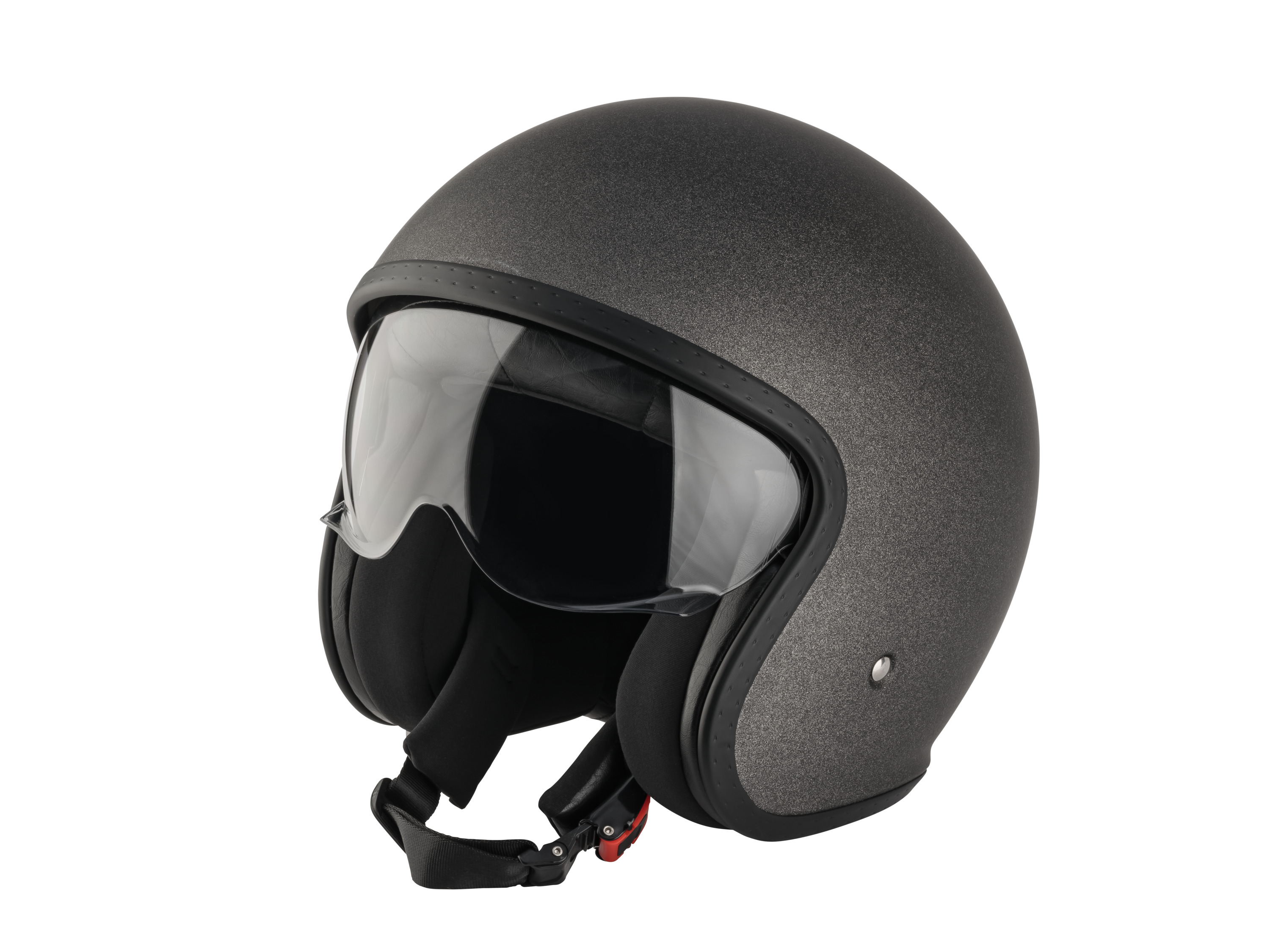 Ultimate Speed Kask typu jet z wizjerem szary/matowy
