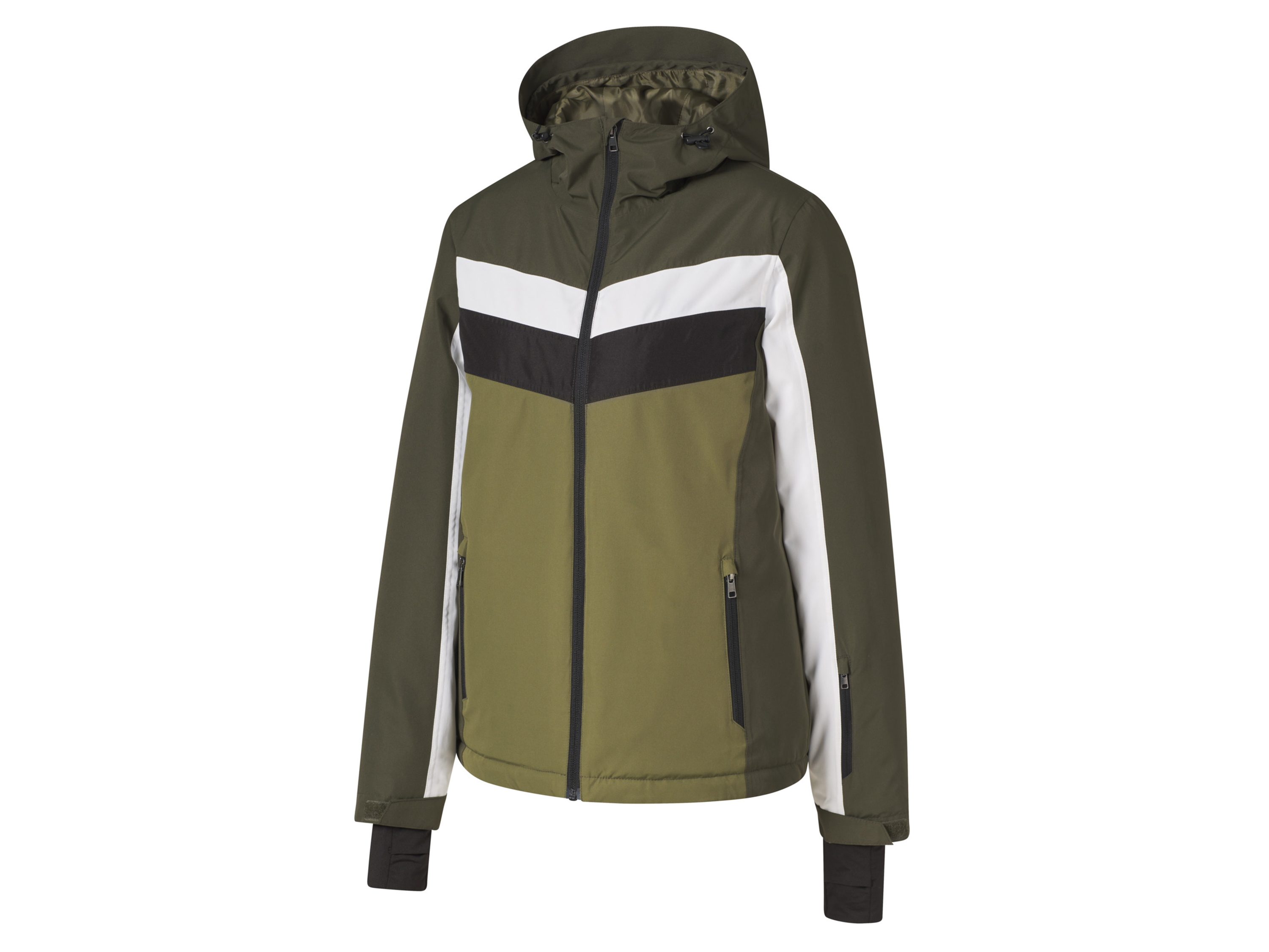 Crivit Kurtka narciarska damska z technologią Thermolite EcoMade Khaki, S 36-38