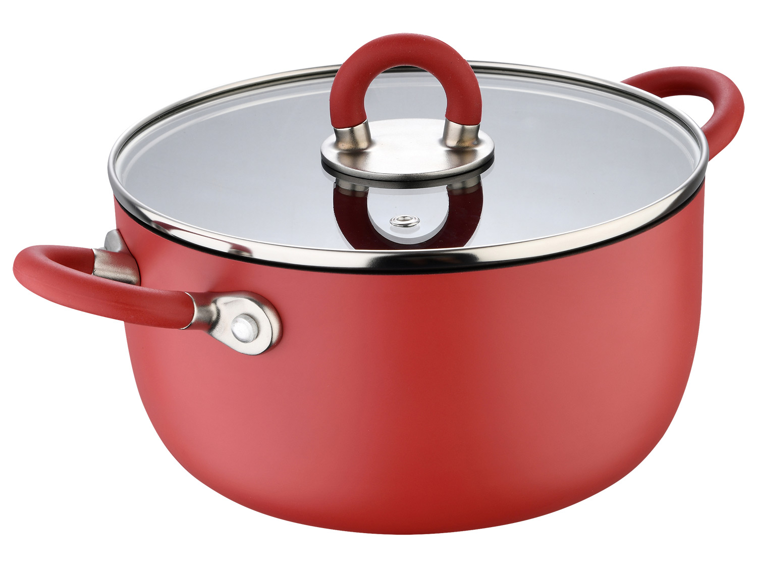Masterpro Garnek aluminiowy Alessi, Ø 24 cm Czerwony