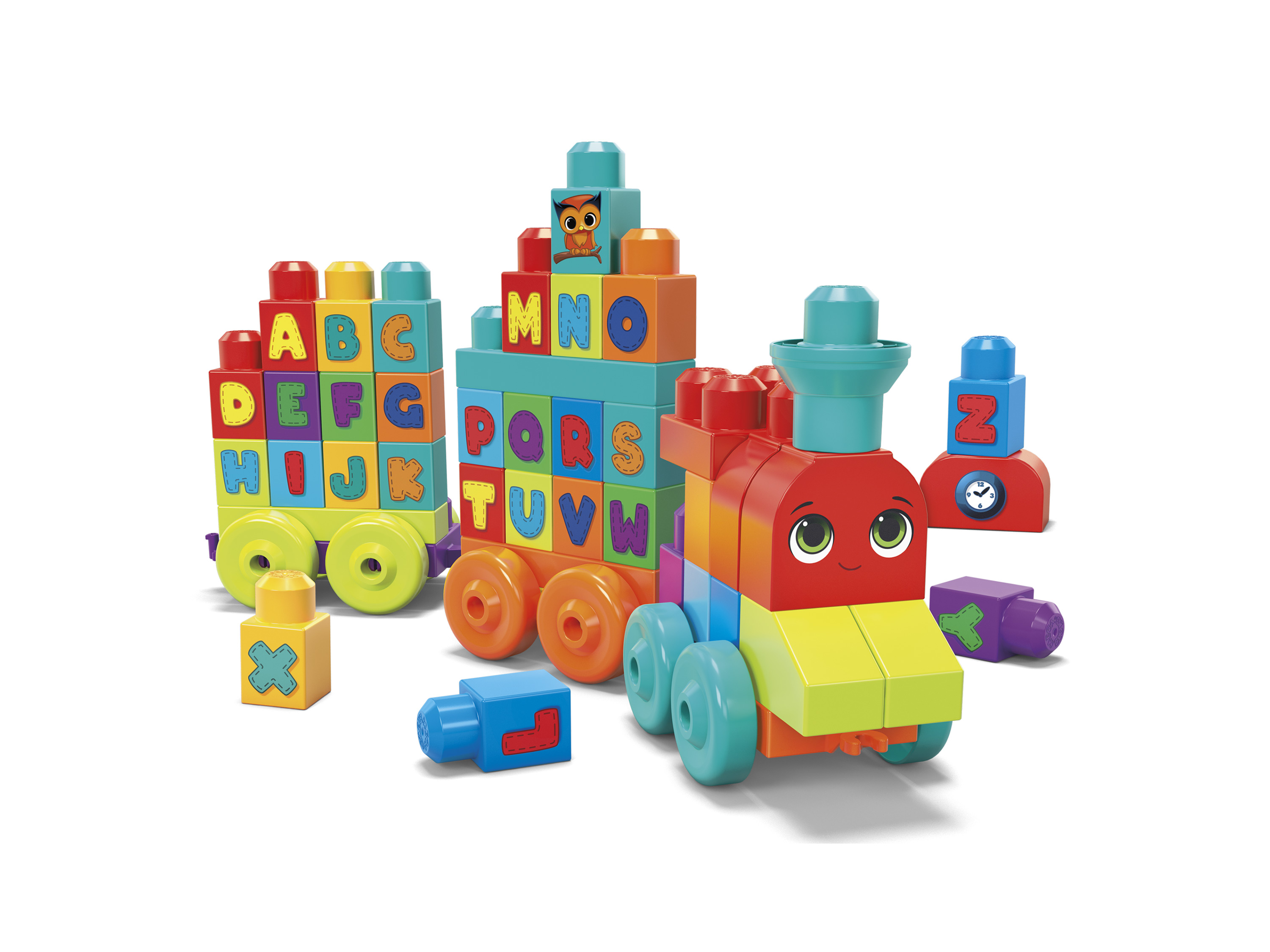 Mega Bloks Zabawka edukacyjna pociąg, 60 elementów