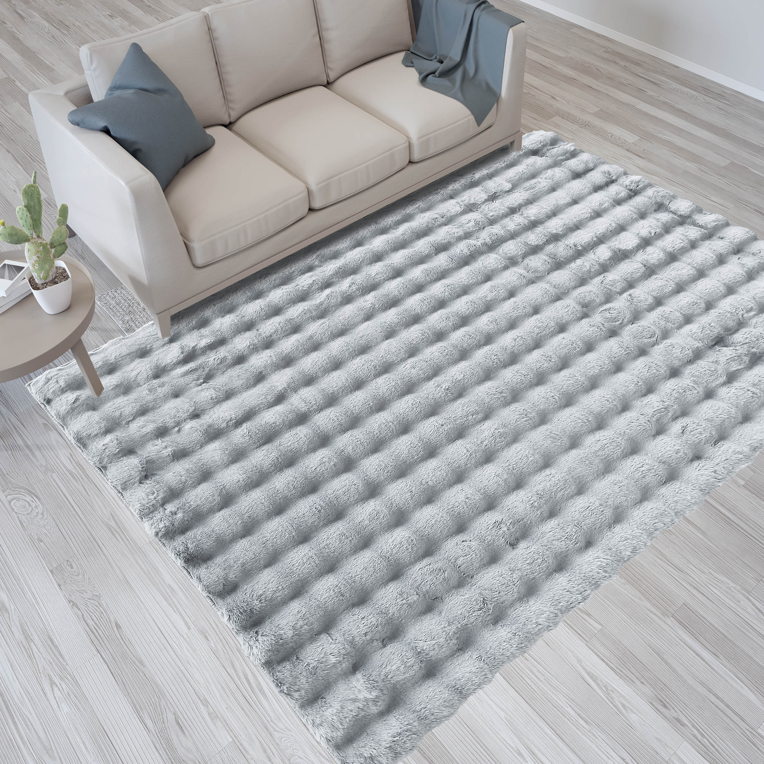 Dywan - 60 x 100 cm - Szary - Shaggy - Dywanopol