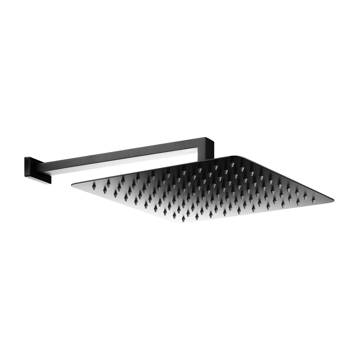 Darmowa Dostawa - Deszczownica z ramieniem 30x30 cm kwadratowa czarny mat Oltens Vindel 36014300