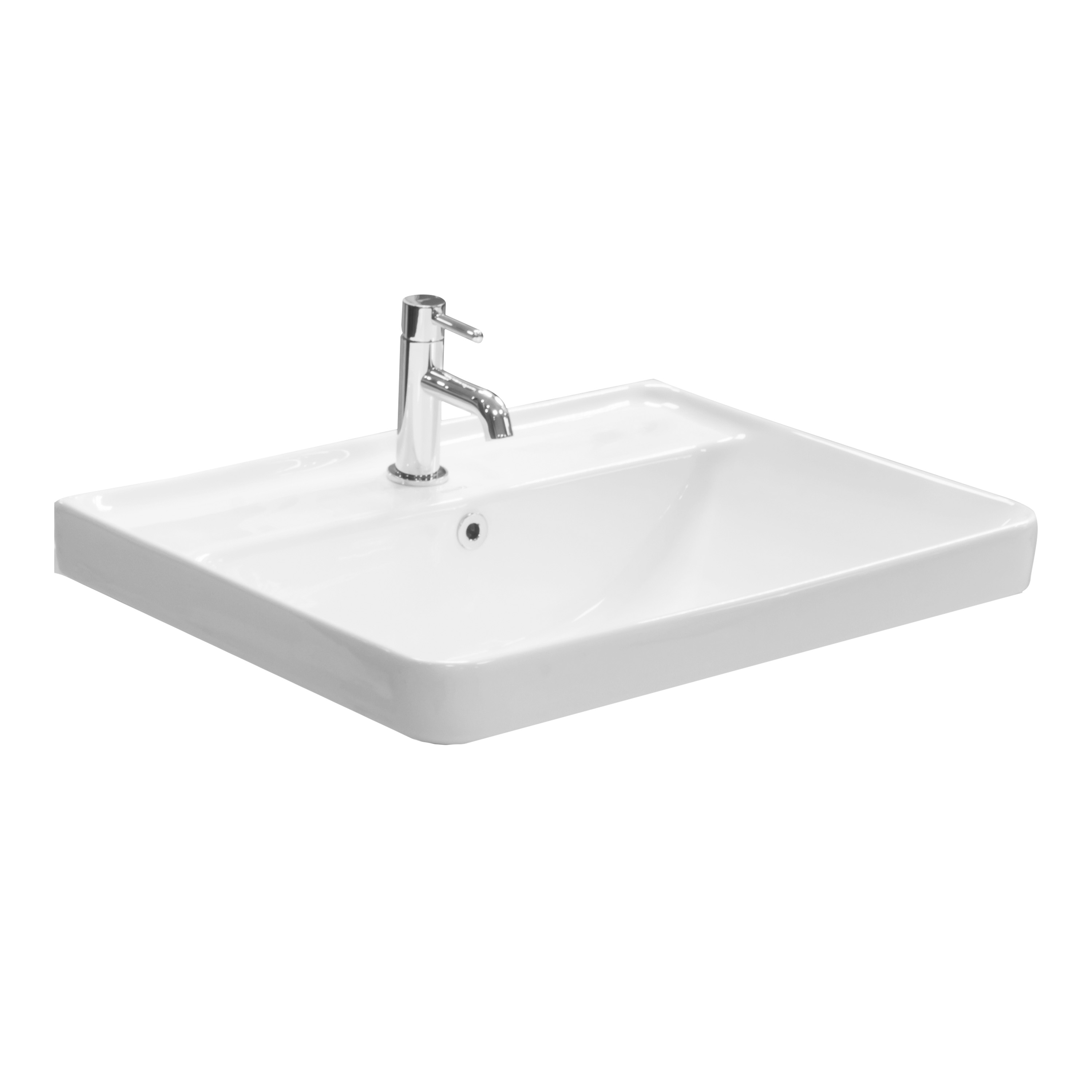 Darmowa Dostawa - Umywalka 60.5x47.5 cm prostokątna meblowa-wpuszczana biała LaVita Nevada 5908211406084