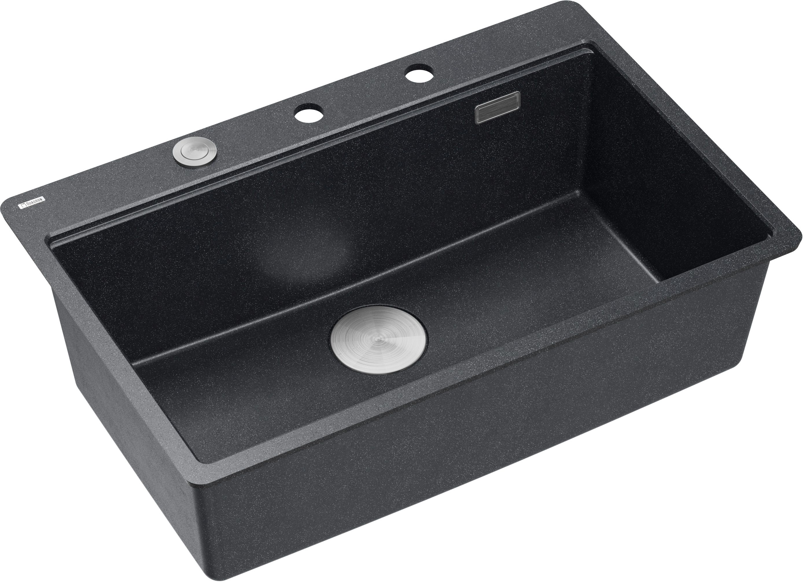 Darmowa Dostawa - Zlewozmywak GraniteQ 75x49 cm czarny Quadron Marc HQM7650U8FMBS