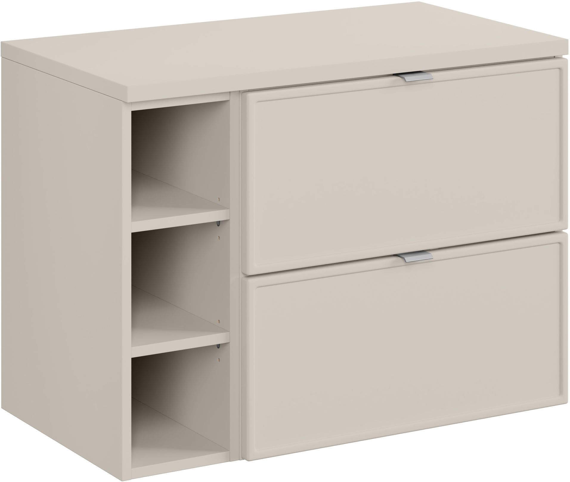 Darmowa Dostawa - Szafka z blatem 80x46x57 cm podumywalkowa wisząca beżowa Comad Bella Cashmere SETBCBCASHMERE80CMR
