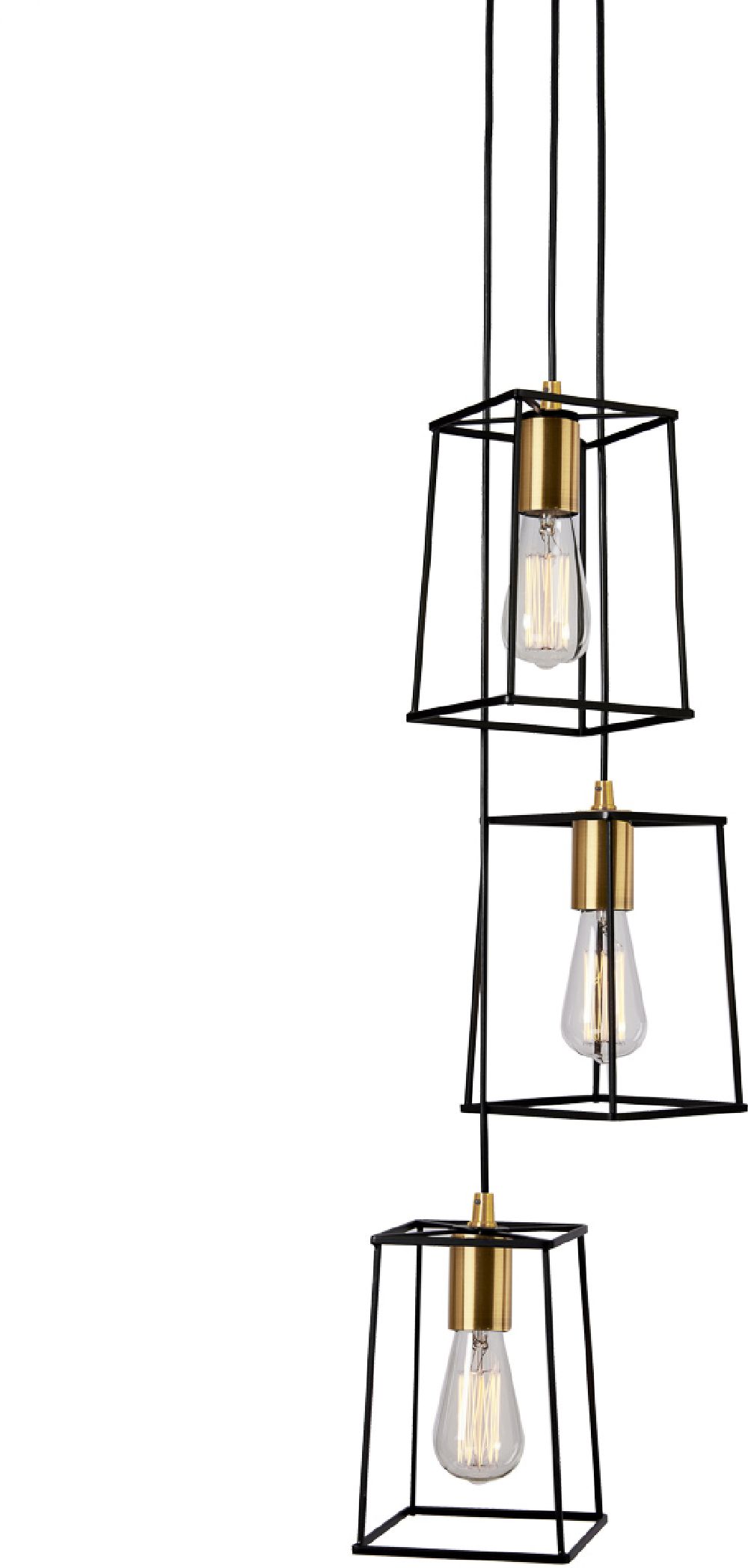 Darmowa Dostawa - Lampa wisząca 3x40 W czarna Italux Alanis MDBR16556D3BG