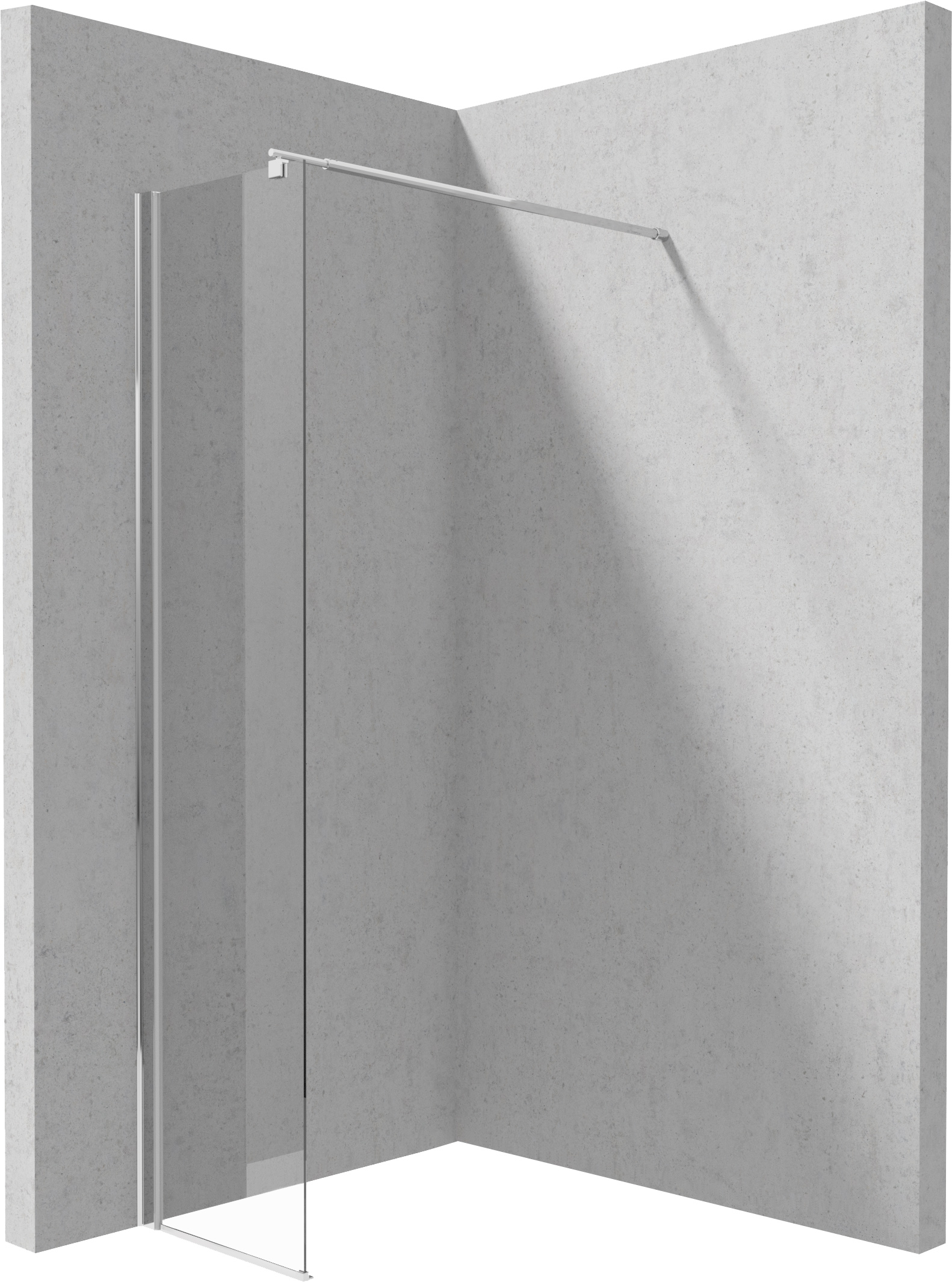 Darmowa Dostawa - Ścianka prysznicowa walk-in 40 cm chrom połysk/szkło przezroczyste Deante Kerria Plus KTS084P