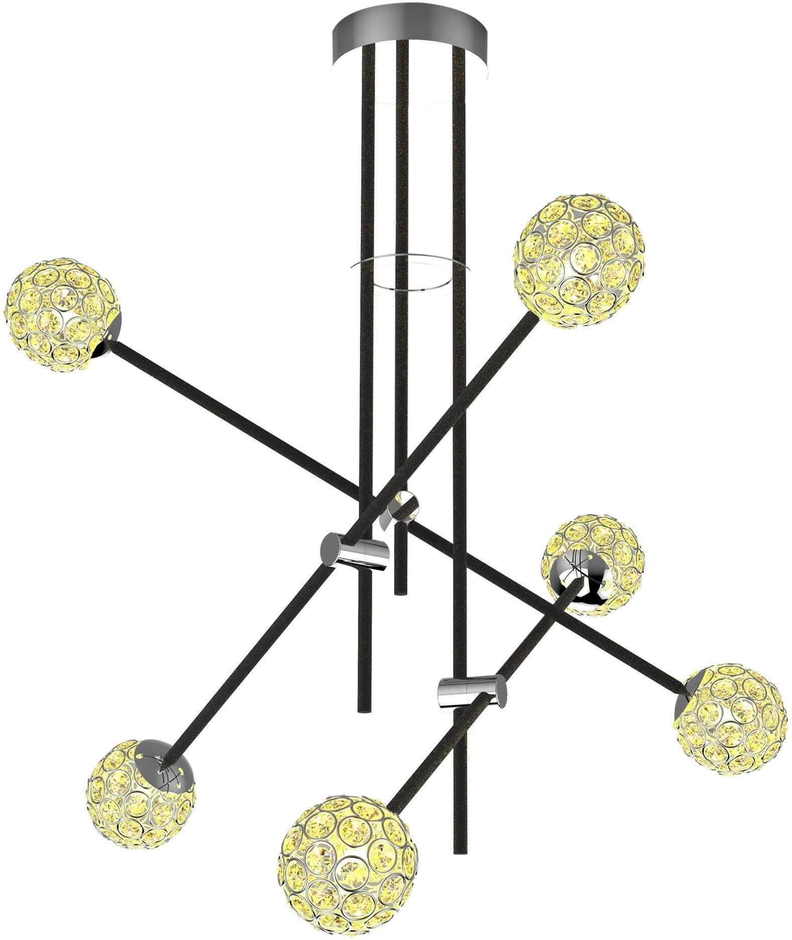 Darmowa Dostawa - Lampa wisząca 6x5 W czarna Apeti Paksos A0032360
