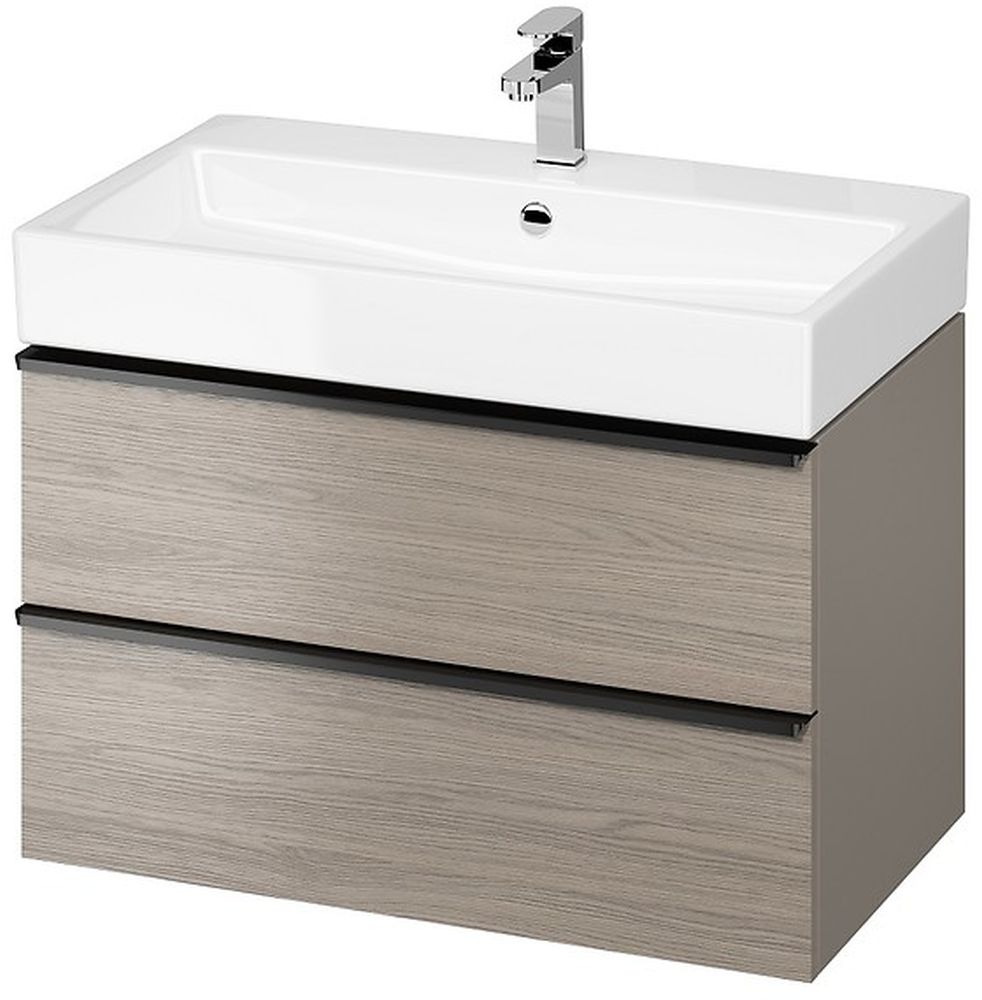 Darmowa Dostawa - Umywalka z szafką 81 cm szarą Cersanit Virgo S801426