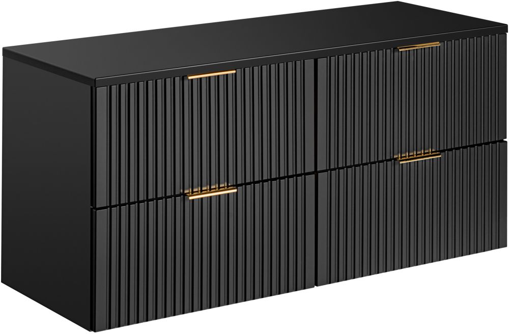 Darmowa Dostawa - Szafka z blatem 120x46x57 cm podumywalkowa wisząca czarna Comad Adel Black abset6126