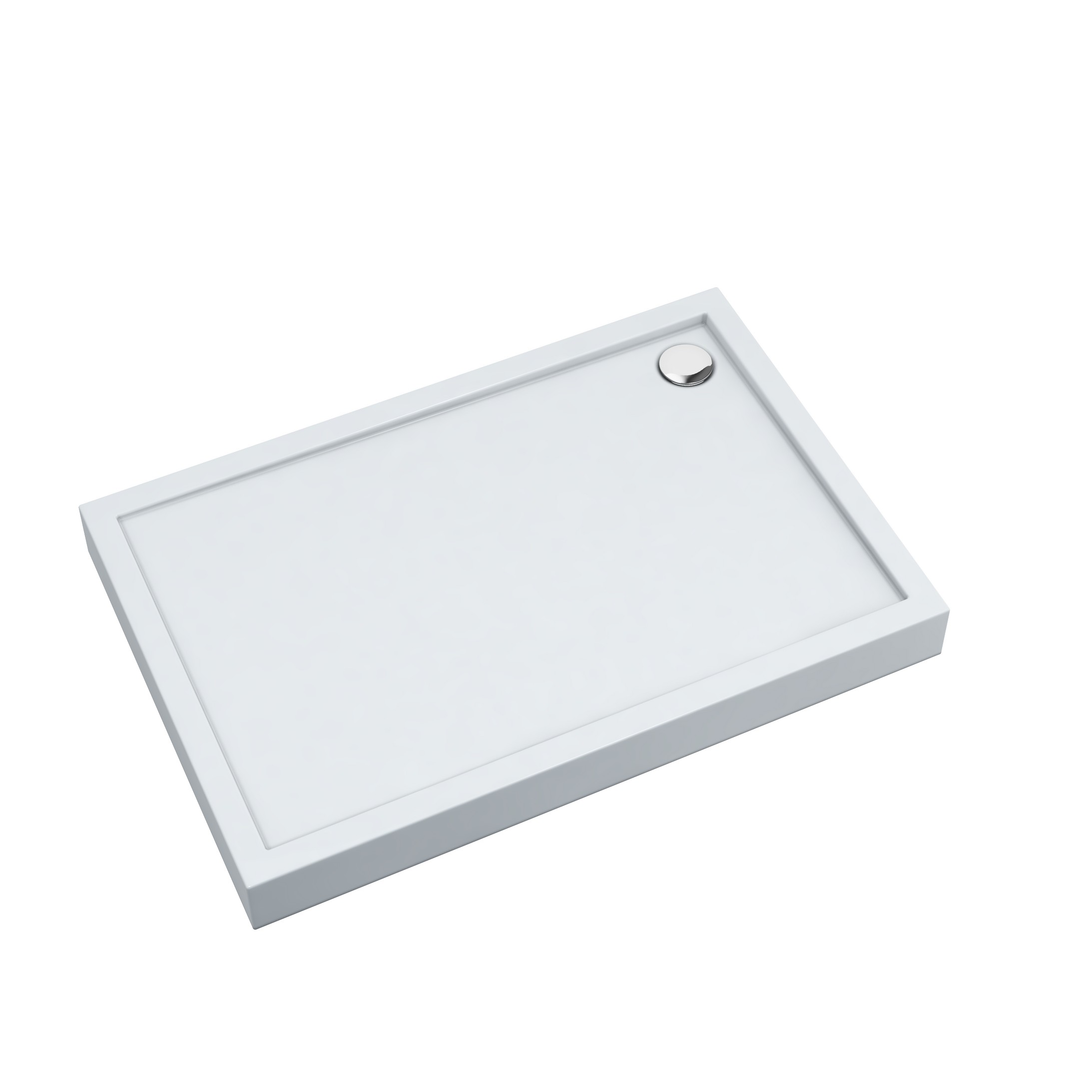Darmowa Dostawa - Brodzik prostokątny 100x70 cm biały Schedline Collection Cameron Smooth White 3STC1P70100