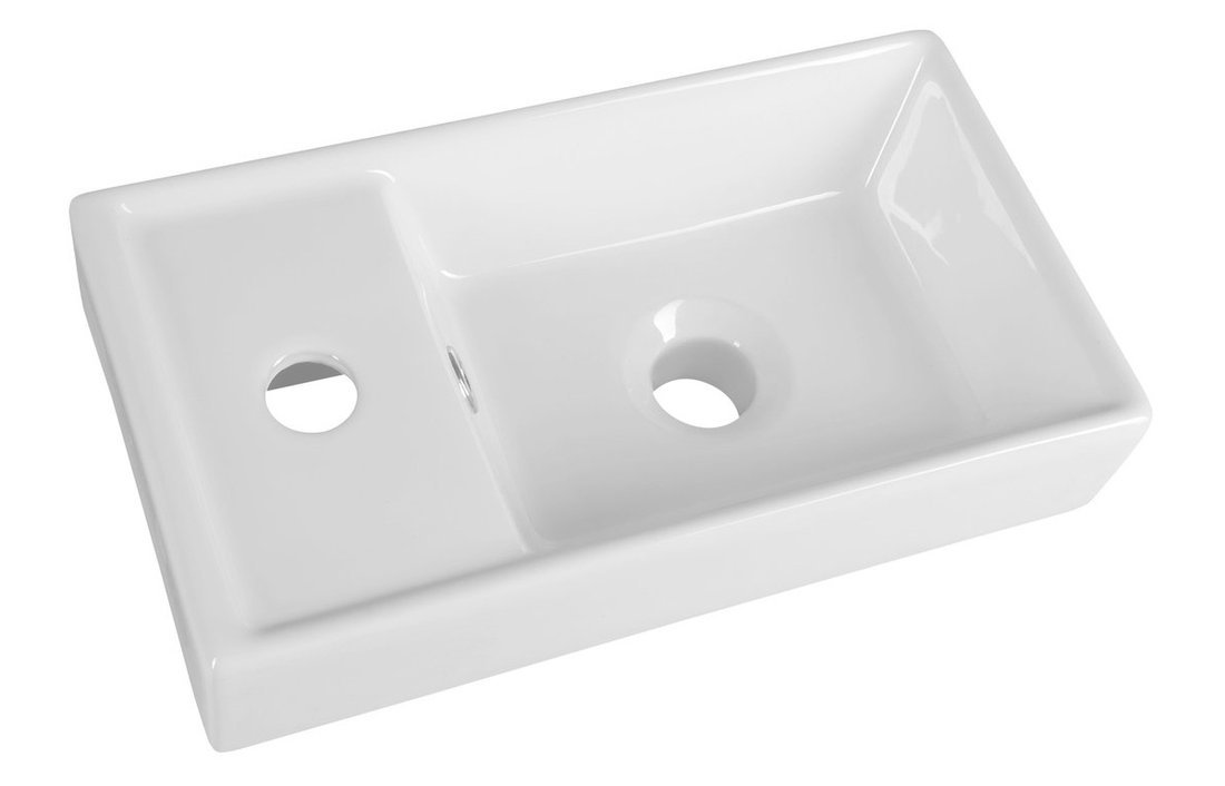 Darmowa Dostawa - Umywalka 40x22 cm prostokątna meblowa biała Aqualine DD4022