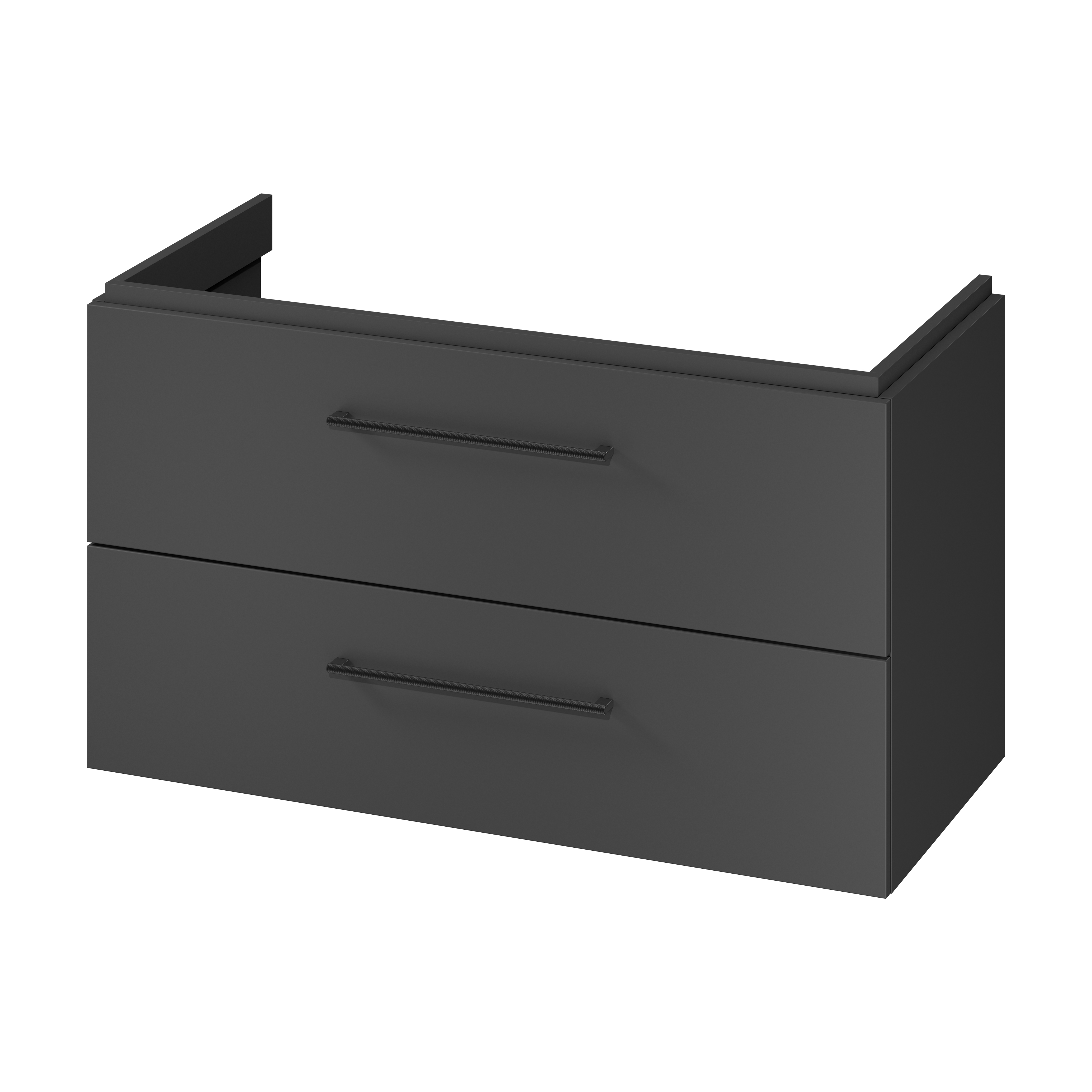 Darmowa Dostawa - Szafka 99.4x44.4x57.2 cm podumywalkowa wisząca antracyt Cersanit Larga S164038