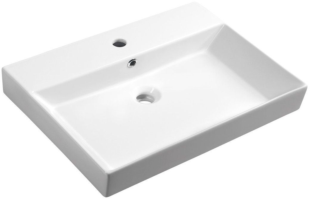 Darmowa Dostawa - Umywalka 70x45 cm prostokątna ścienna-meblowa biała Sapho Kare 17070