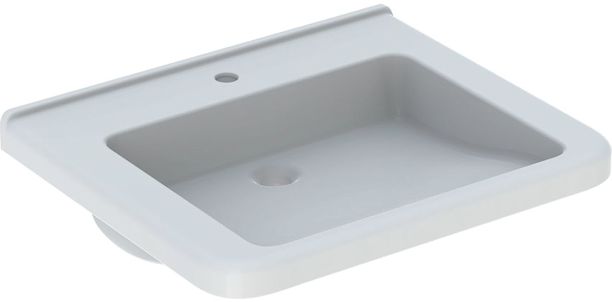 Darmowa Dostawa - Umywalka 65x55 cm prostokątna ścienna dla niepełnosprawnych biała Geberit Selnova Comfort Square 500789017