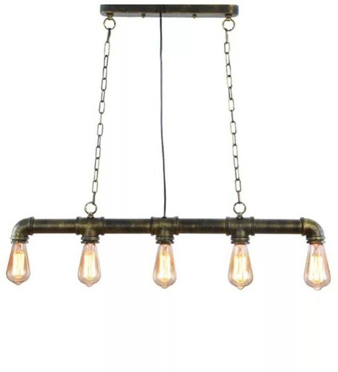Darmowa Dostawa - Lampa wisząca 5x40 W czarna Abruzzo Tubo Retro ABRLLRR5XE27