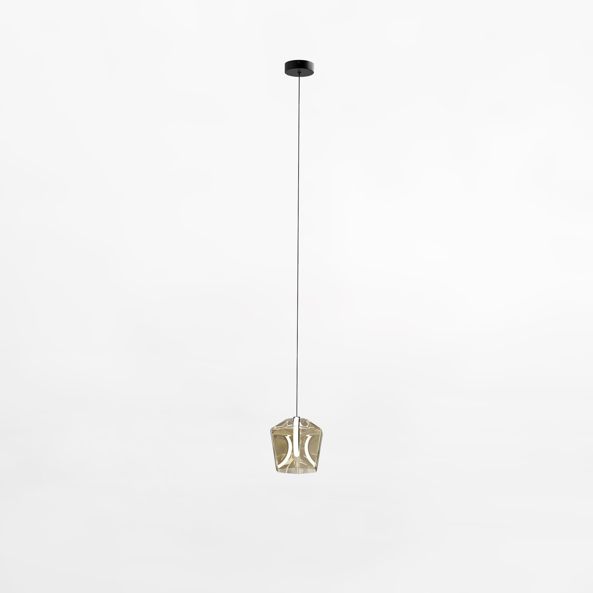 Darmowa Dostawa - Lampa wisząca 1x6 W czarna-przezroczysta-bursztynowa Zuma Line Colore MD33501BLCO