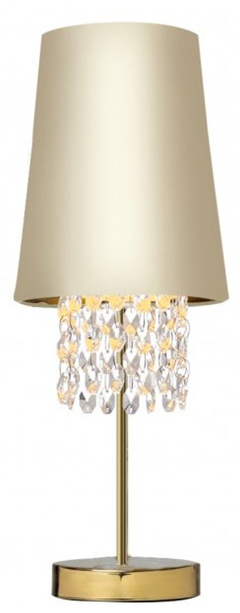 Darmowa Dostawa - Lampa stołowa 1x40 W złota-kremowa GTV Nesto OSNES305DEC