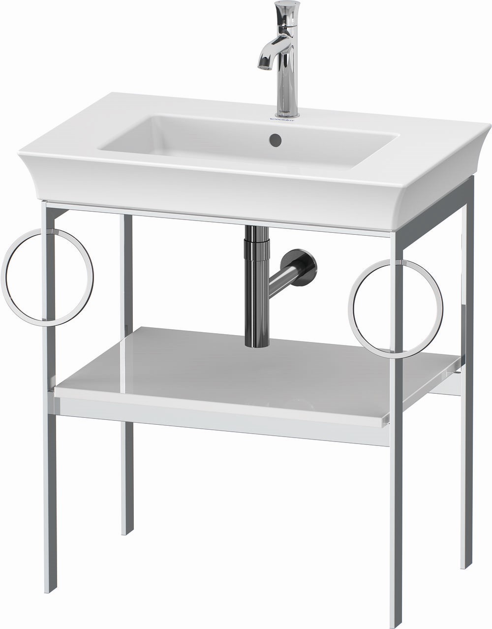 Darmowa Dostawa - Konsola podumywalkowa 68.4x45x76 cm biała Duravit White Tulip WT4546B8585