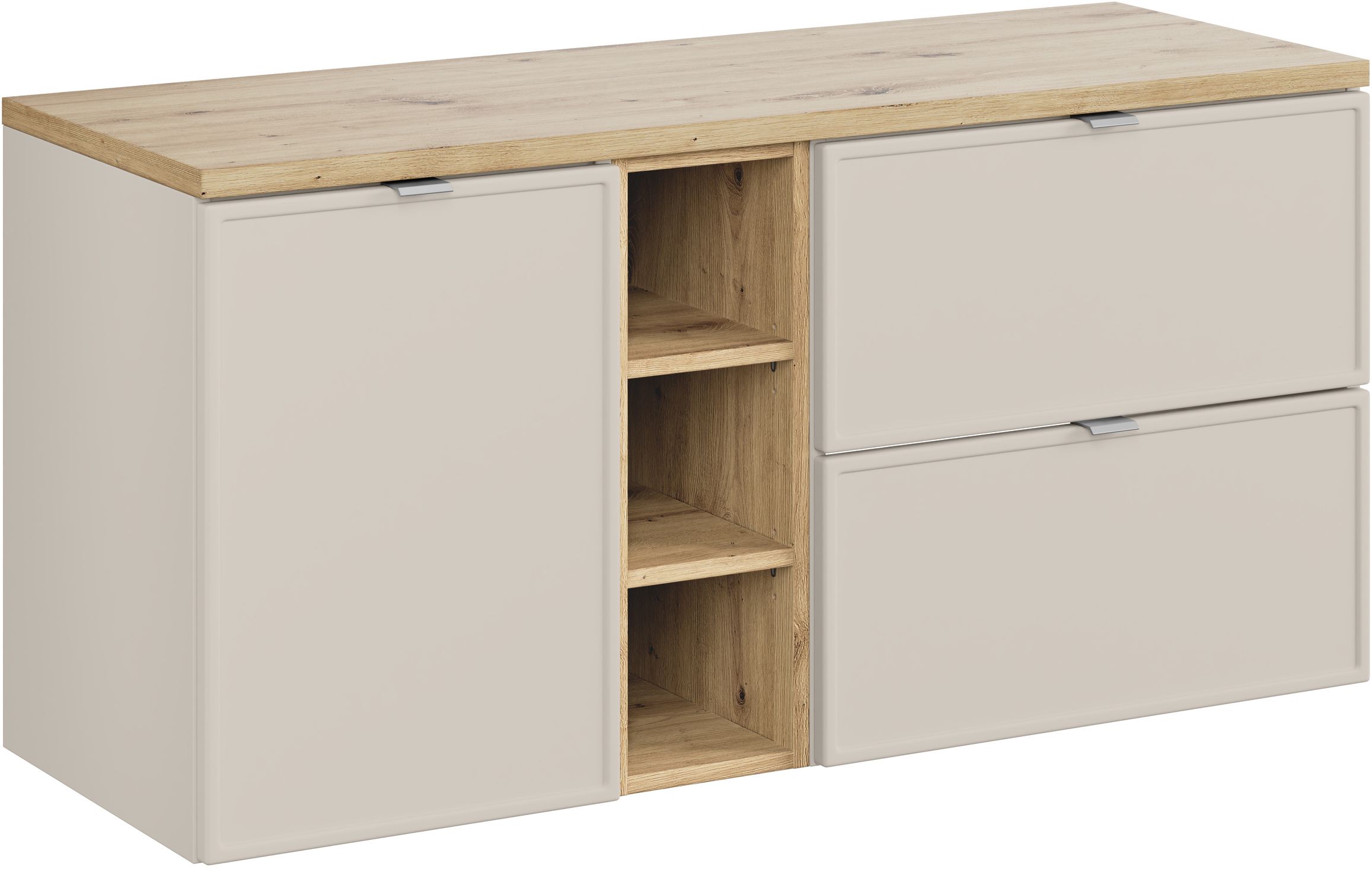 Darmowa Dostawa - Szafka z blatem 120x46x57 cm podumywalkowa wisząca beżowa Comad Bella Cashmere SETBCBARTISAN120CMLB