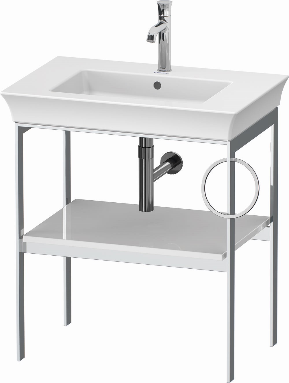 Darmowa Dostawa - Konsola podumywalkowa 68.4x45x76 cm biała Duravit White Tulip WT4543R8585