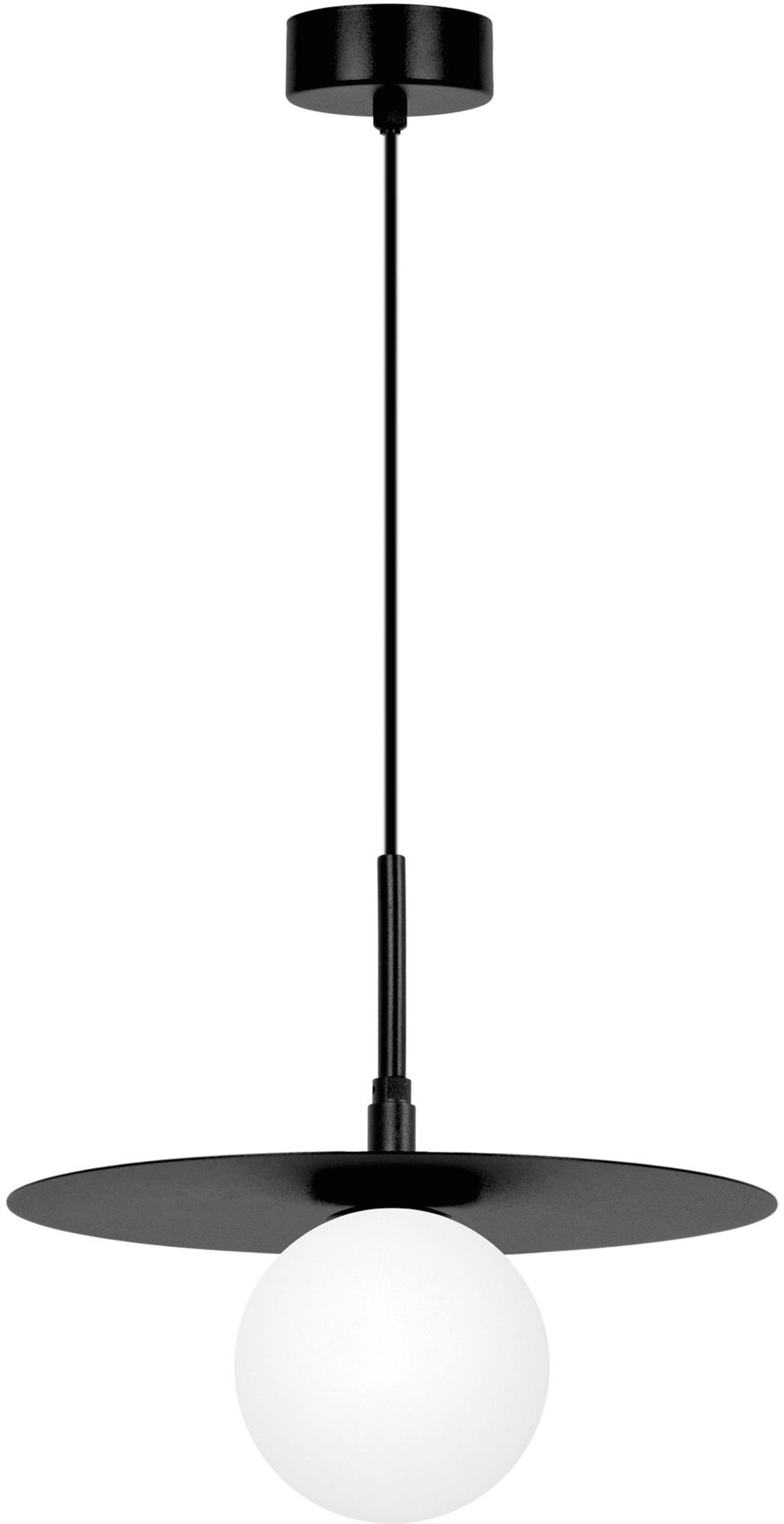 Darmowa Dostawa - Lampa wisząca 1x10 W biała-czarna Kaja Sante K5371
