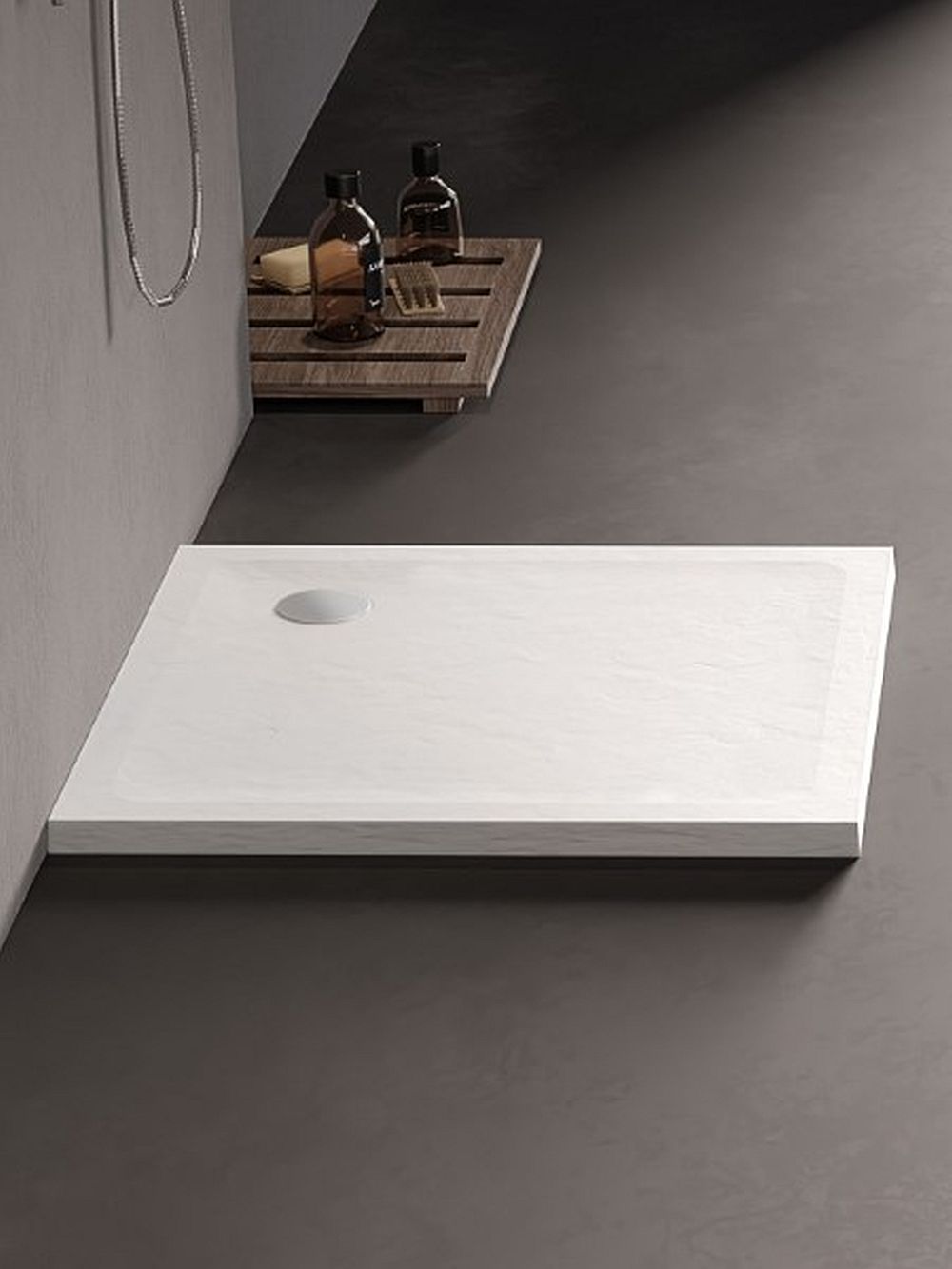 Darmowa Dostawa - Brodzik kwadratowy 100x100 cm biały New Trendy Mild Stone B0543