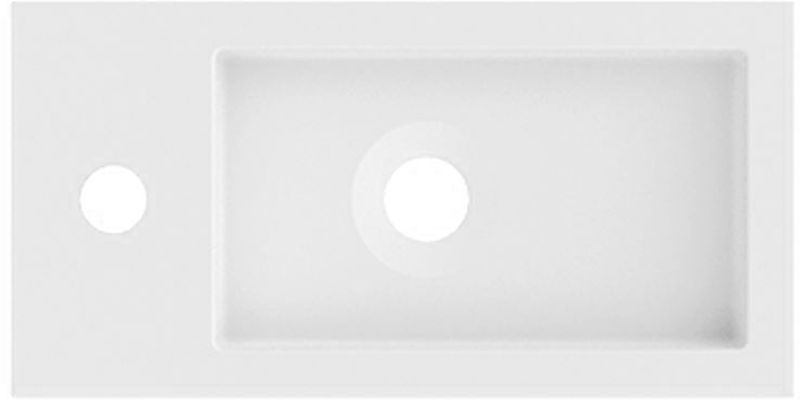 Darmowa Dostawa - Umywalka 40.5x20.5 cm prostokątna ścienna-meblowa biała Riho Spring Vow W004011105