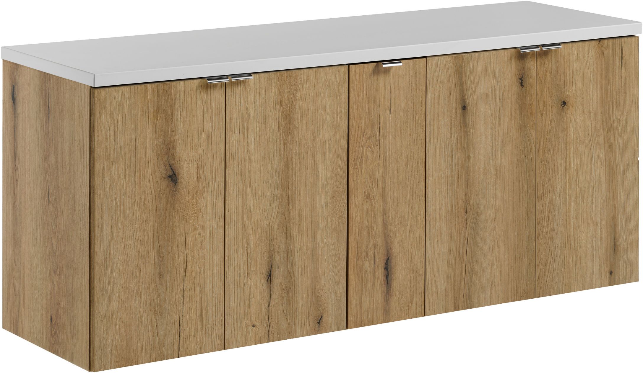 Darmowa Dostawa - Szafka z blatem 140x46x57 cm podumywalkowa wisząca dąb Comad Nova Oak SETNOABWHITE140CMD