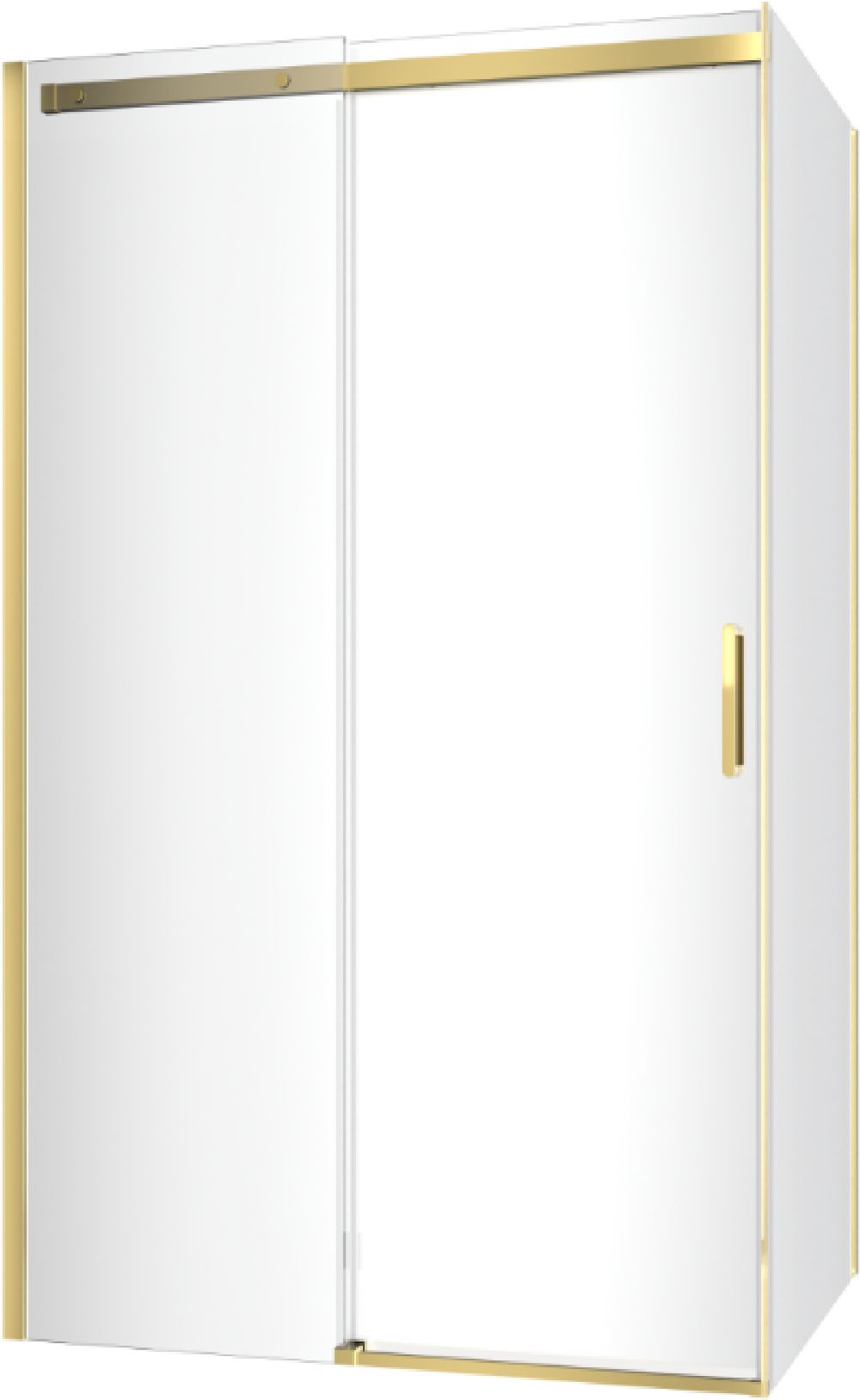 Darmowa Dostawa - Kabina prysznicowa 120x80 cm prostokątna złoty połysk/szkło przezroczyste Excellent Rols KAEX2616K12000800GL