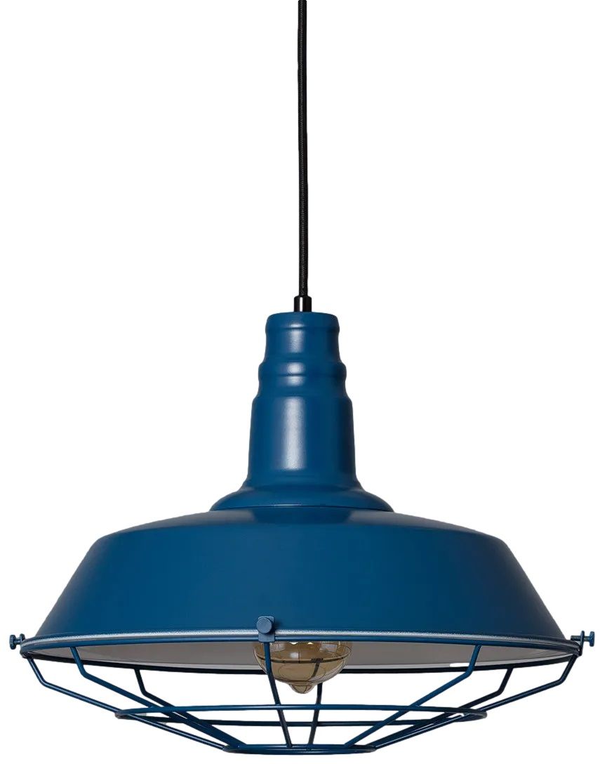 Darmowa Dostawa - Lampa wisząca 1x40 W niebieska Abruzzo Retro ABRRRPNE27