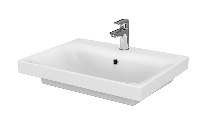 Darmowa Dostawa - Umywalka 60x45 cm prostokątna ścienna-meblowa biała Cersanit Moduo K116011