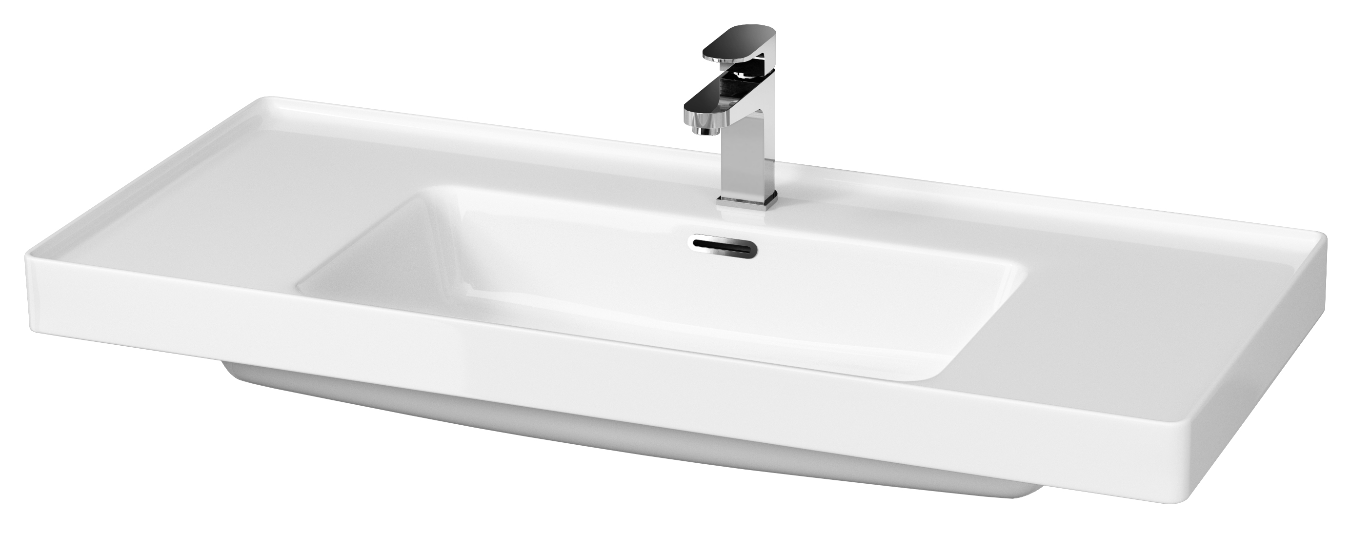 Darmowa Dostawa - Umywalka 101x46 cm prostokątna meblowa biała Cersanit Crea K114018
