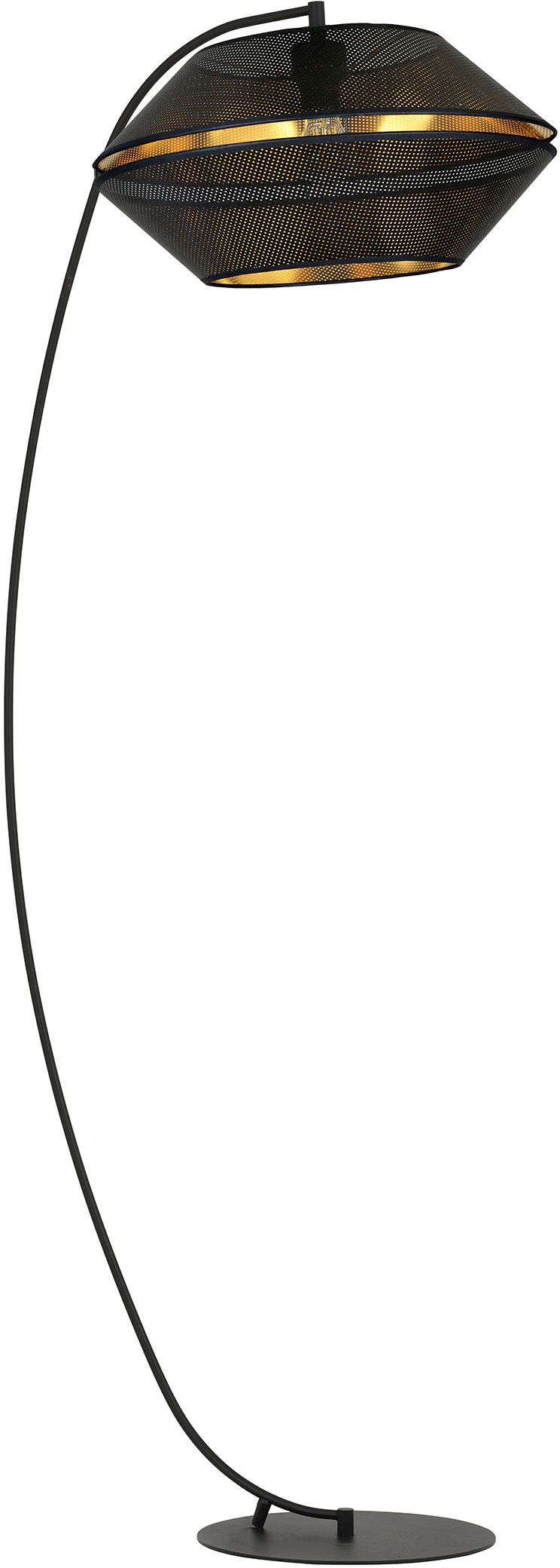 Darmowa Dostawa - Lampa stojąca 1x15 W czarna-złota Emibig Malia 1185LP
