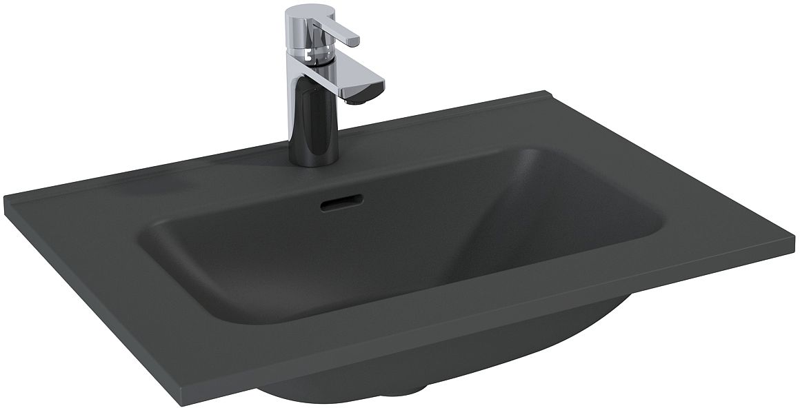 Darmowa Dostawa - Umywalka 60.8x46 cm prostokątna meblowa antracyt Elita Skappa RE040603066010