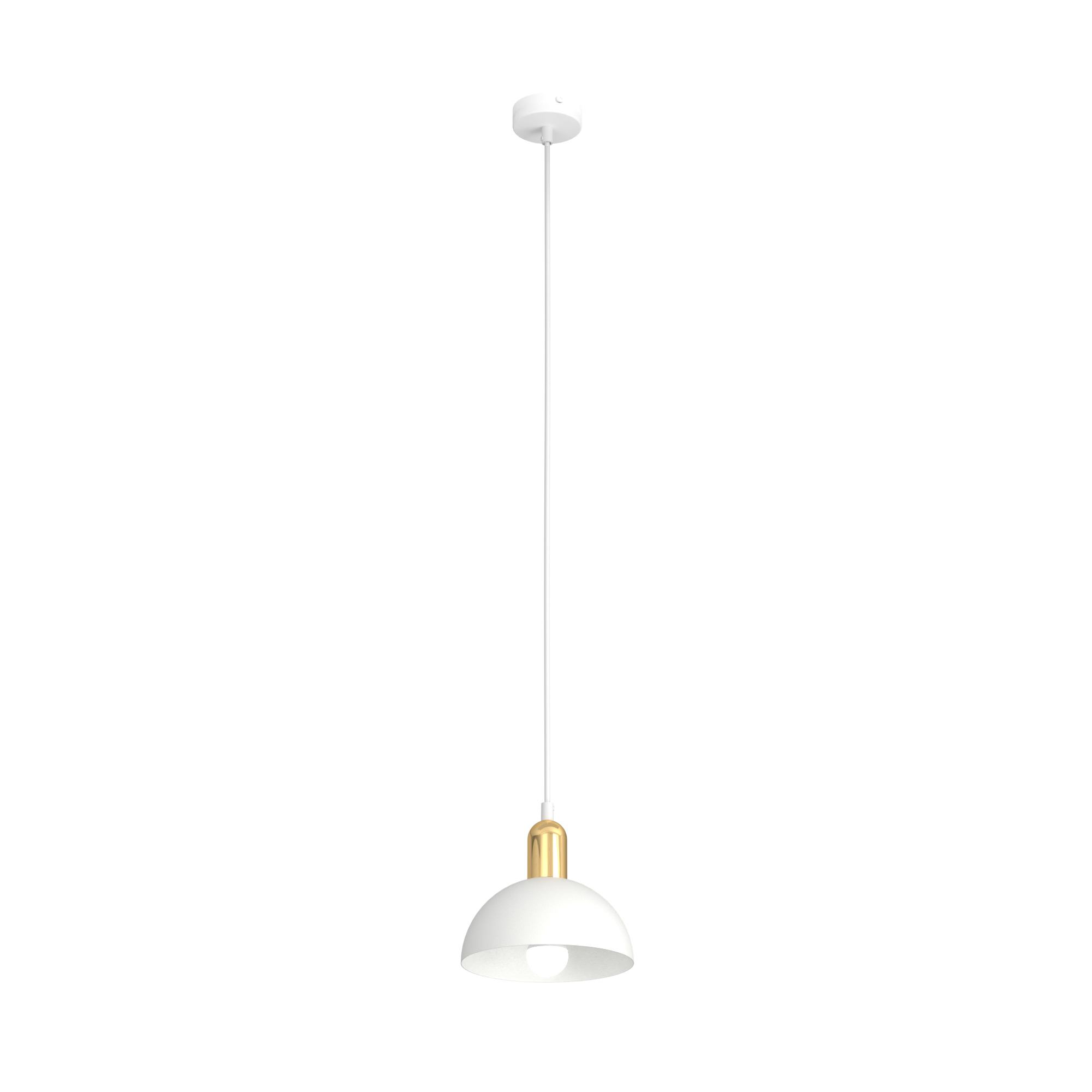Darmowa Dostawa - Lampa wisząca 1x15 W biała-złota Emibig Moto 13871
