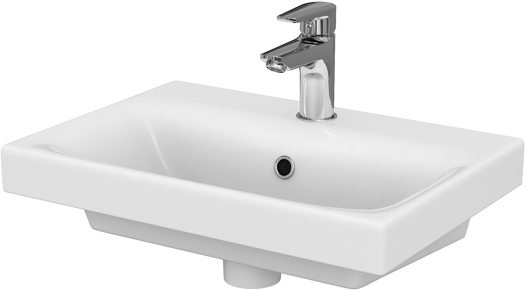 Darmowa Dostawa - Umywalka 50x35 cm prostokątna meblowa biała Cersanit Moduo K116008ECO