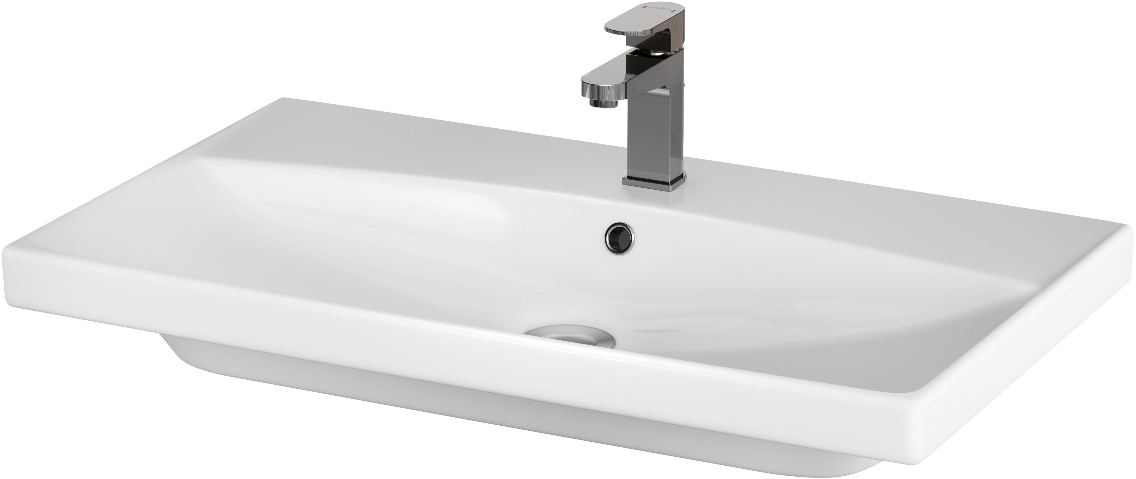Darmowa Dostawa - Umywalka 80.5x45.5 cm prostokątna meblowa biała Cersanit City K35061