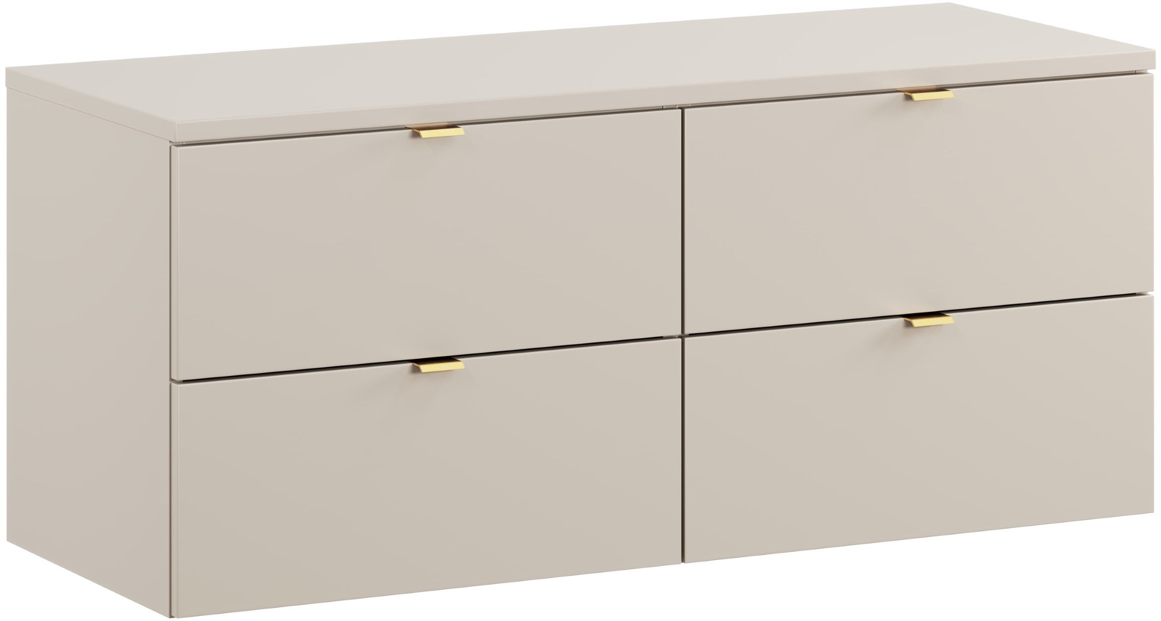 Darmowa Dostawa - Szafka z blatem 120x46x50 cm podumywalkowa wisząca beżowa Comad Dalia Cashmere SETDCB120CM