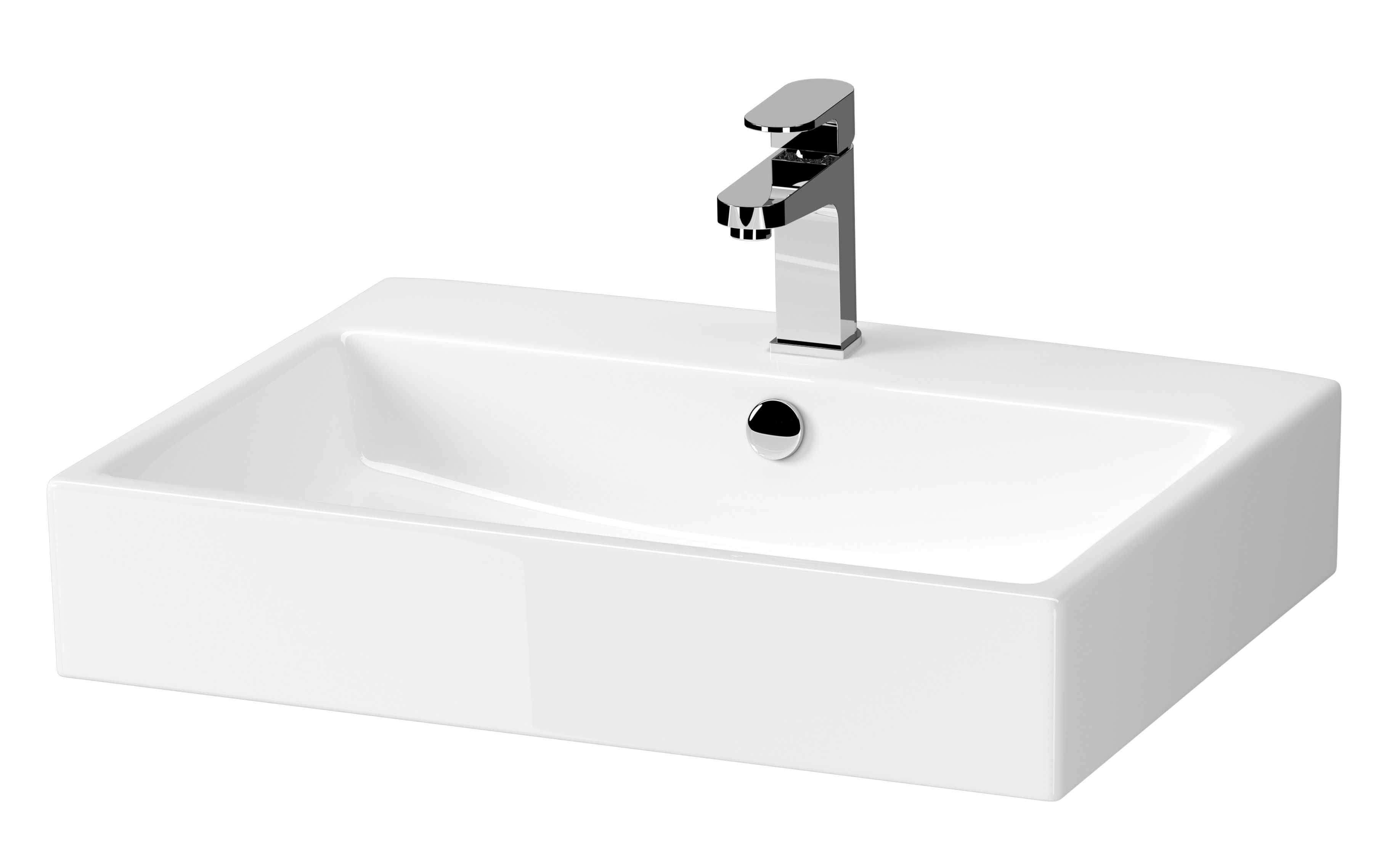 Darmowa Dostawa - Umywalka 60.5x46 cm prostokątna meblowa biała Cersanit Virgo K118006