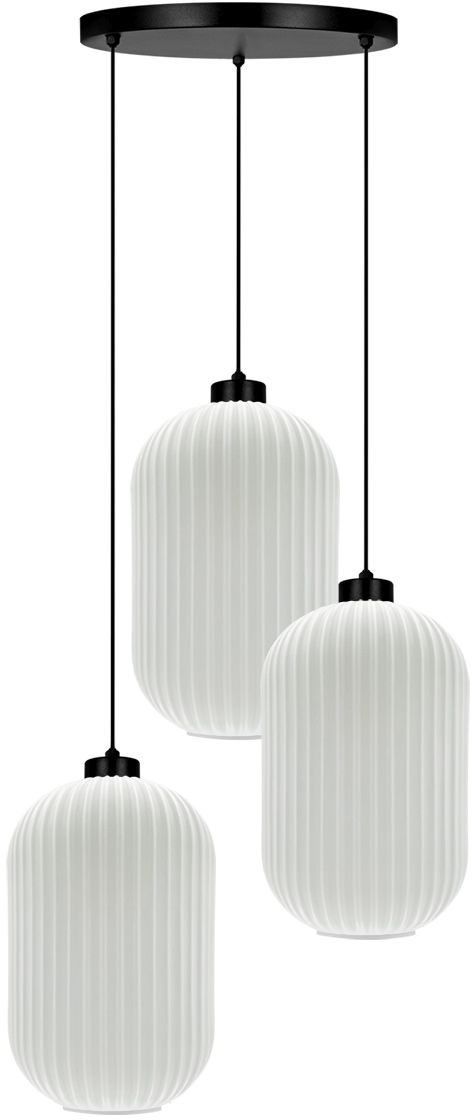 Darmowa Dostawa - Lampa wisząca 3x15 W biała-czarna Kaja Vilar K5736
