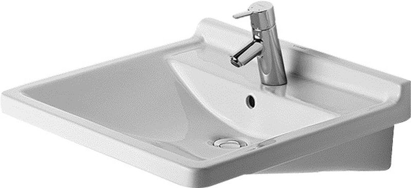 Darmowa Dostawa - Umywalka 60x54.5 cm prostokątna ścienna dla niepełnosprawnych biała Duravit Starck 3 0309600000