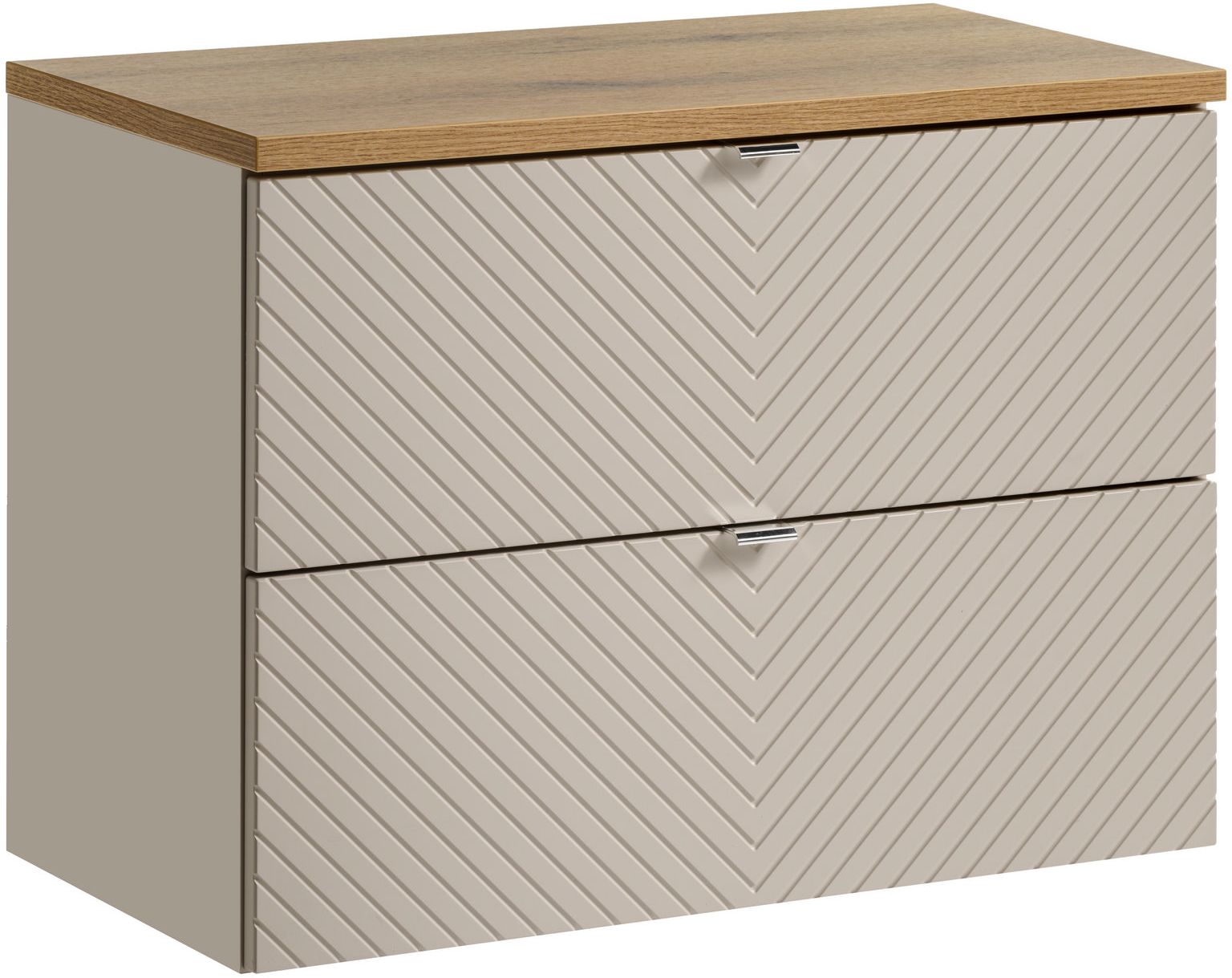 Darmowa Dostawa - Szafka z blatem 80x39x57 cm podumywalkowa wisząca beżowa Comad Viva Cashmere SETVICBOAK80CMS