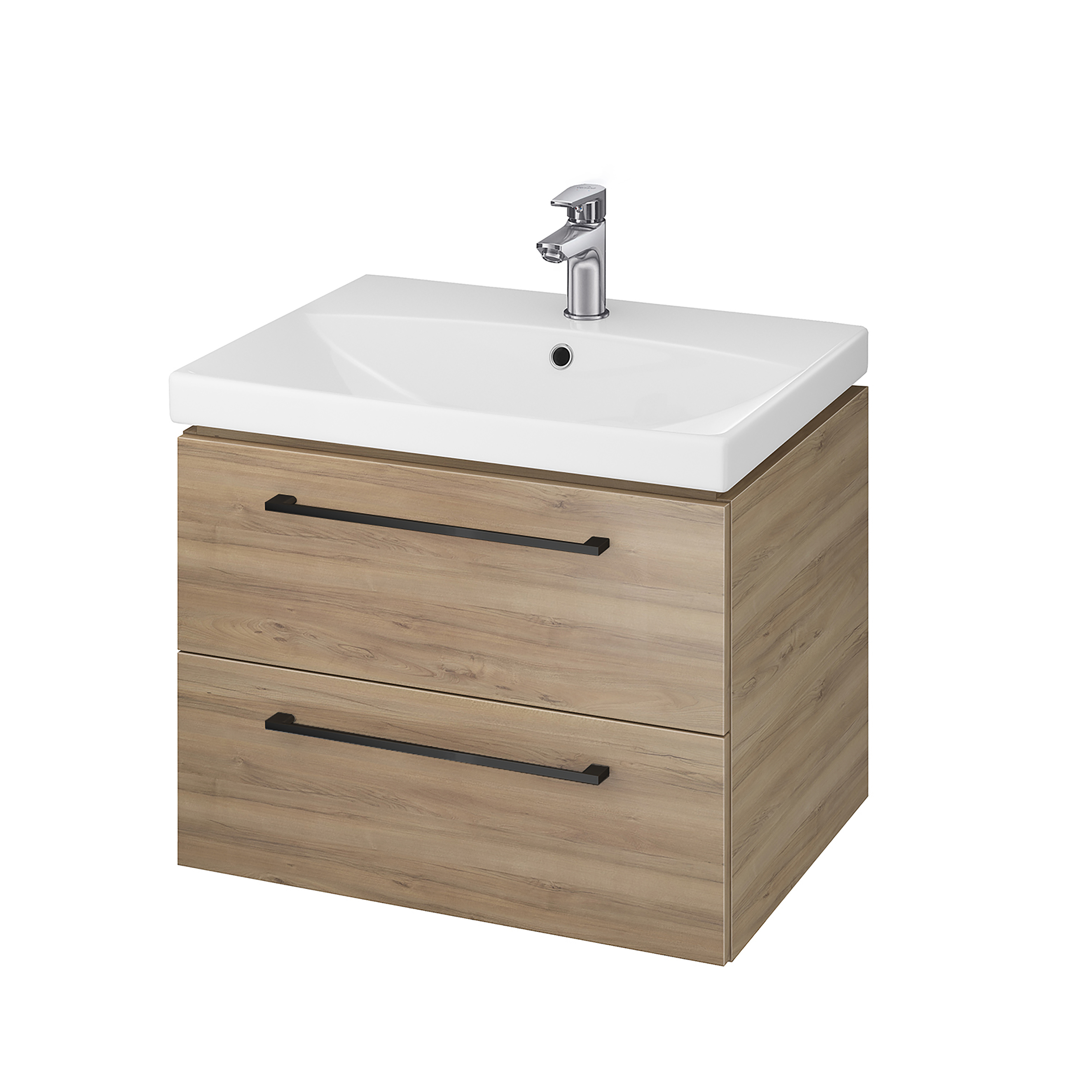 Darmowa Dostawa - Umywalka z szafką i uchwytami 60 cm orzech Cersanit Gala S801370