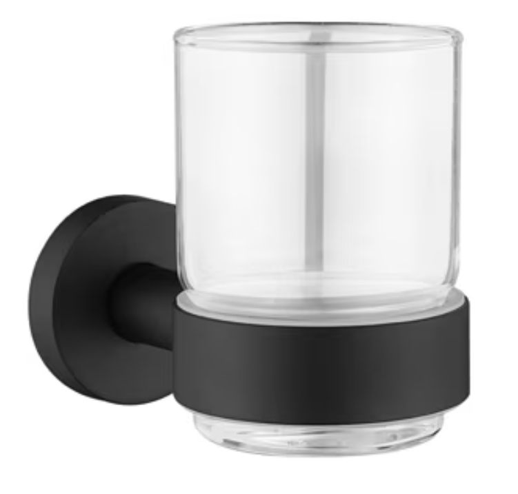 Darmowa Dostawa - Kubek na szczoteczki czarny-przezroczysty Kronenbach Lima 2.0 Black 292000550005